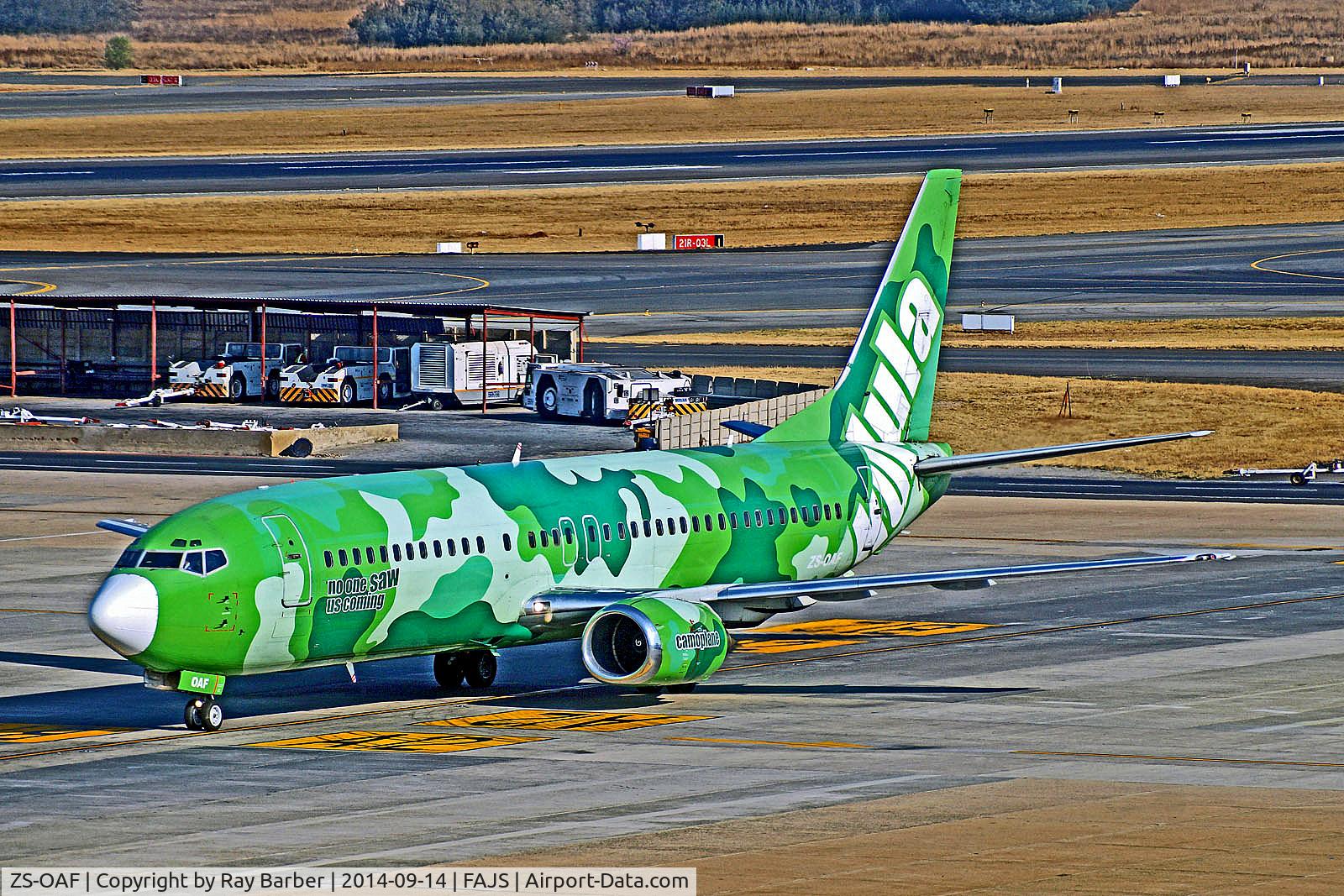 ZS-OAF, 1991 Boeing 737-4S3 C/N 25116, ZS-OAF   Boeing 737-4S3 [25116] (Kulula Airlines) Johannesburg-Int'l~ZS 14/09/2014