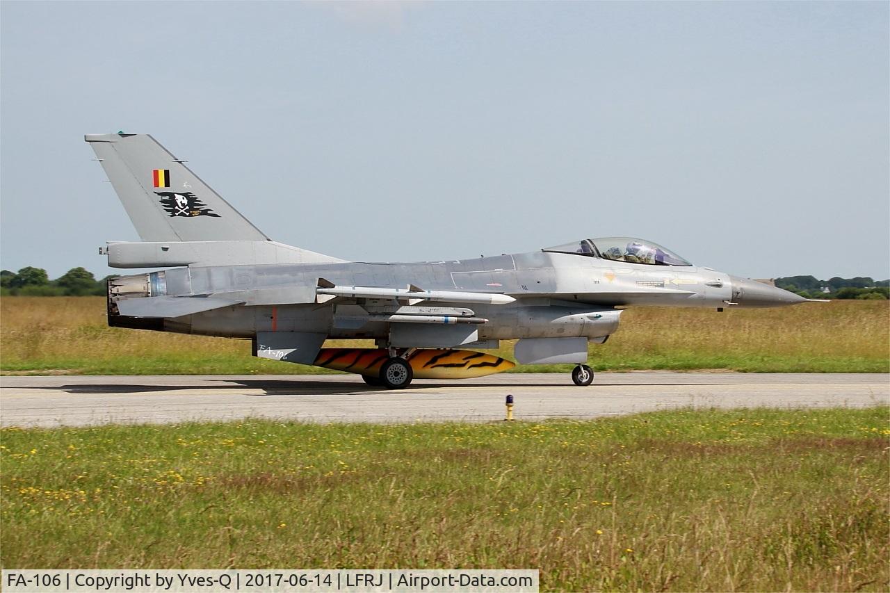 FA-106, SABCA F-16AM Fighting Falcon C/N 6H-106, SABCA F-16AM Fighting Falcon, Taxiing to flight line, Landivisiau Naval Air Base (LFRJ) Tiger Meet 2017