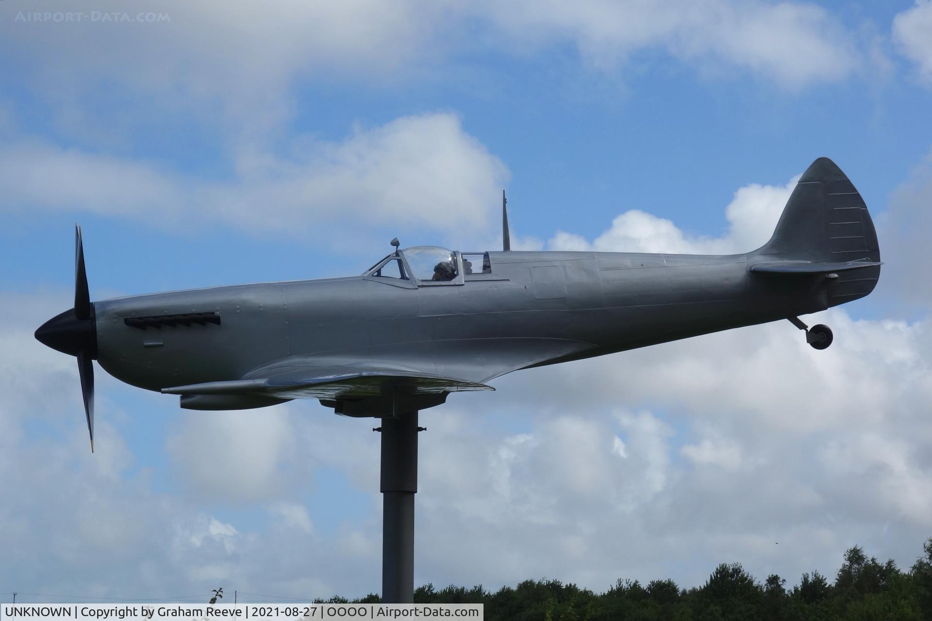 UNKNOWN, 2018 RS Helikopter VA 115 C/N 001, Replica Spitfire on display outside the Langham Dome museum.