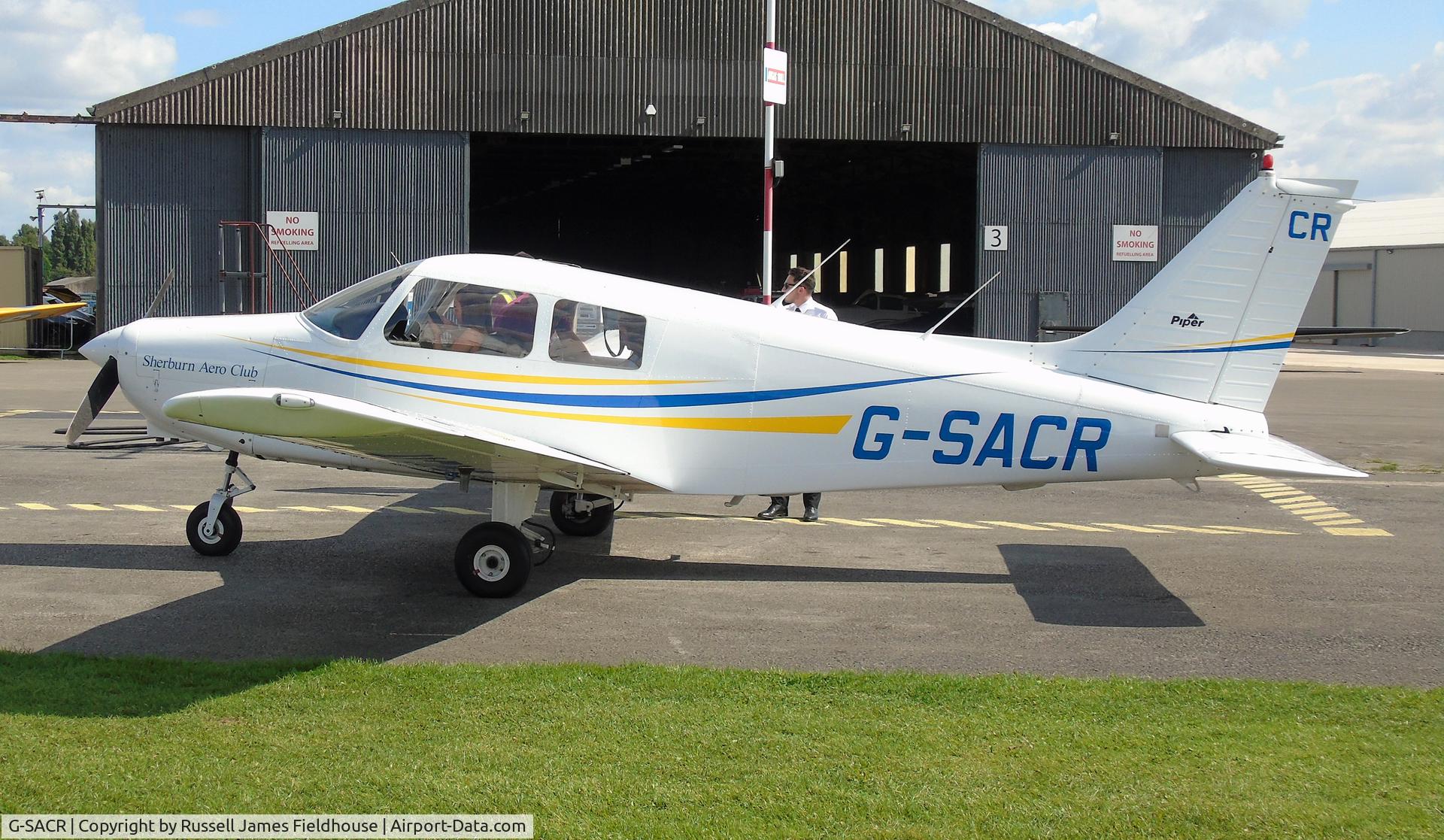G-SACR, 1988 Piper PA-28-161 Cadet C/N 2841046, taken on 28/08/21 at sherburn
