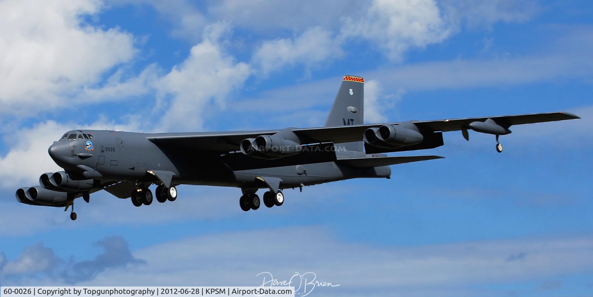 60-0026, 1960 Boeing B-52H Stratofortress C/N 464391, 23rd BS out of Minot SD