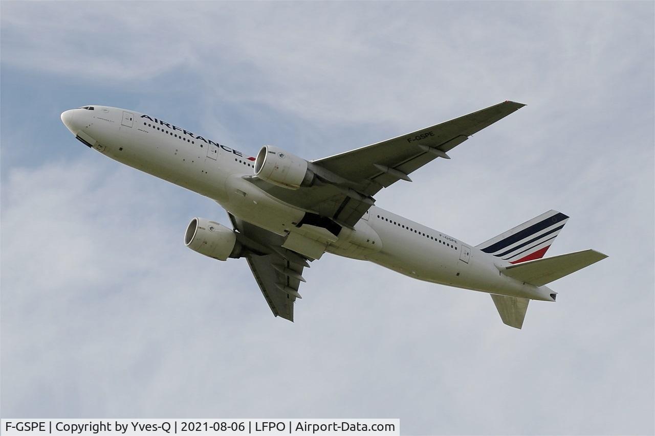 F-GSPE, 1999 Boeing 777-228/ER C/N 29006, Boeing 777-228-ER, Take off rwy 24,Paris Orly airport (LFPO-ORY)