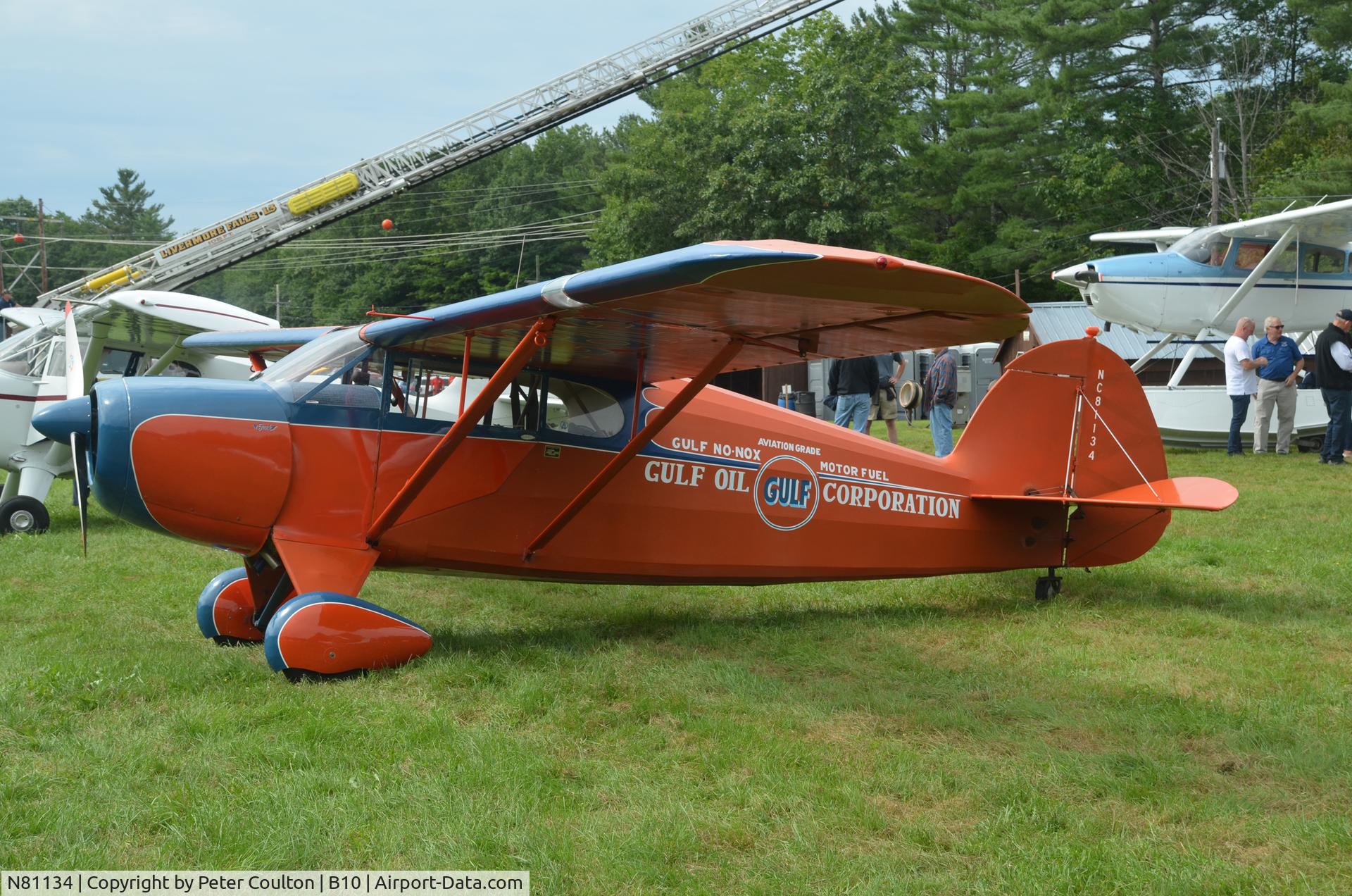 N81134, 1946 Funk B85C C/N 264, Photographed 8-28-21 at Bowman Field Fly-In, Lisbon Falls, Maine. I did not see the owner.