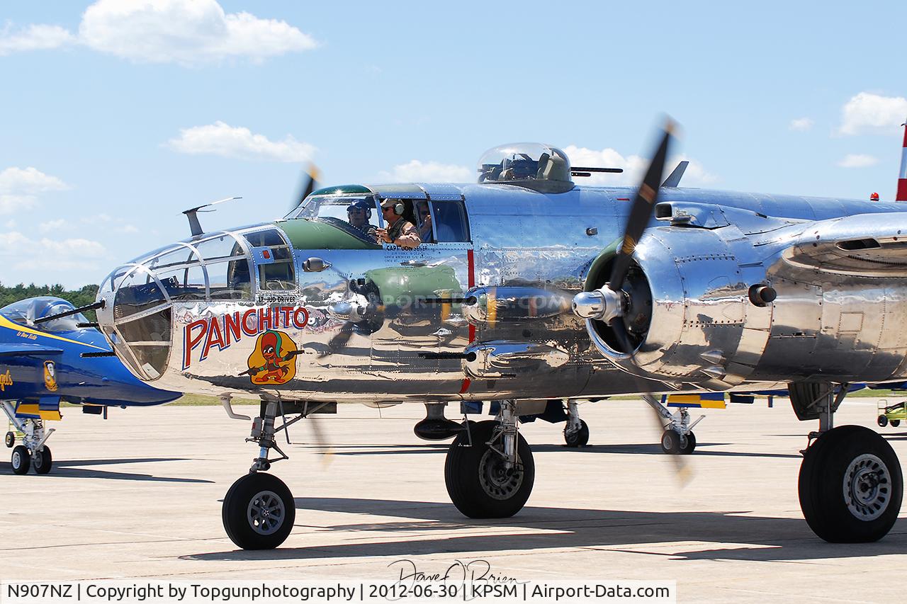 N907NZ, 1945 North American TB-25N C/N 108-34009, Panchito taxing back to the hot ramp