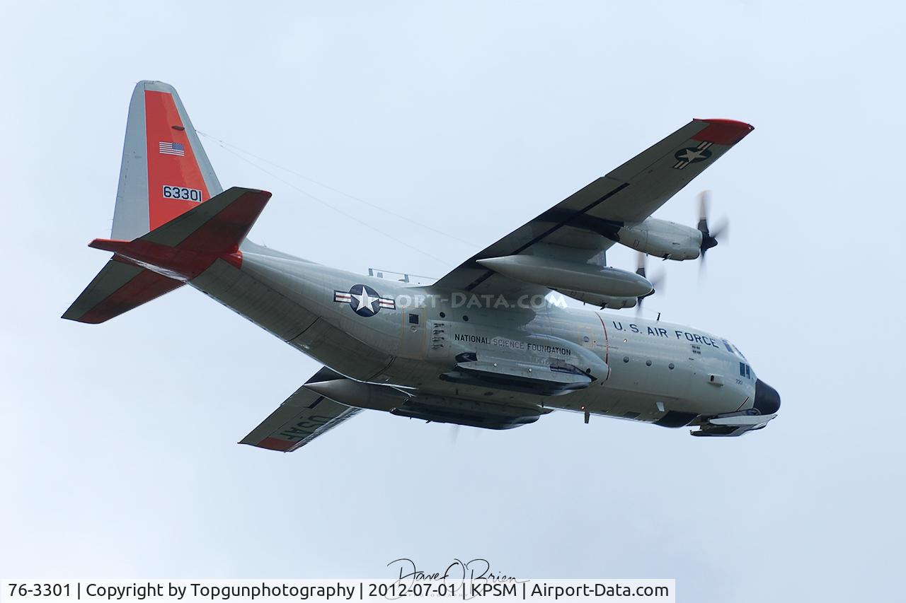 76-3301, 1976 Lockheed LC-130H Hercules C/N 382-4725, Heading back home after a weekend at Pease