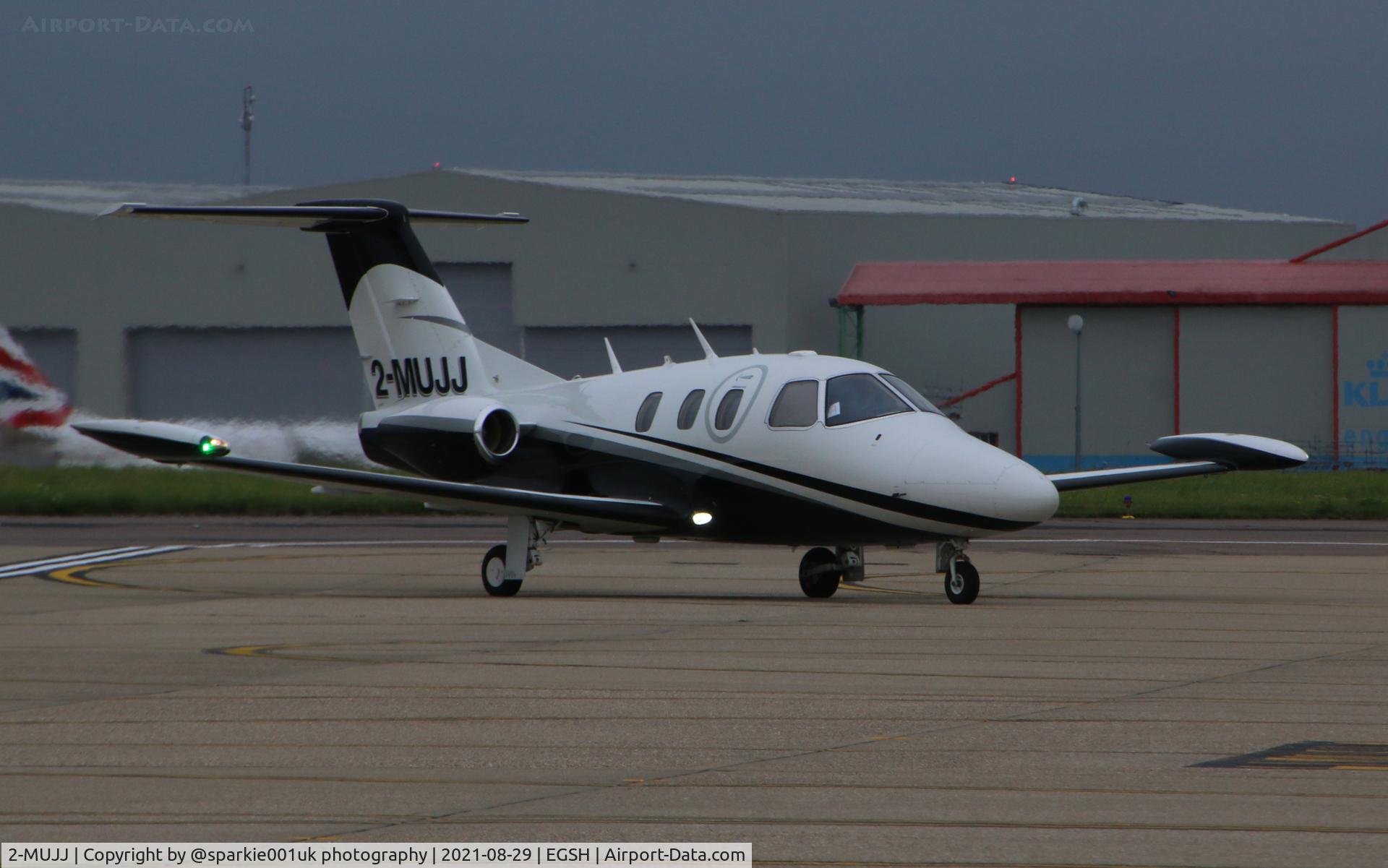 2-MUJJ, 2008 Eclipse Aviation Corp EA500 C/N 000263, Arriving at Norwich from Nice