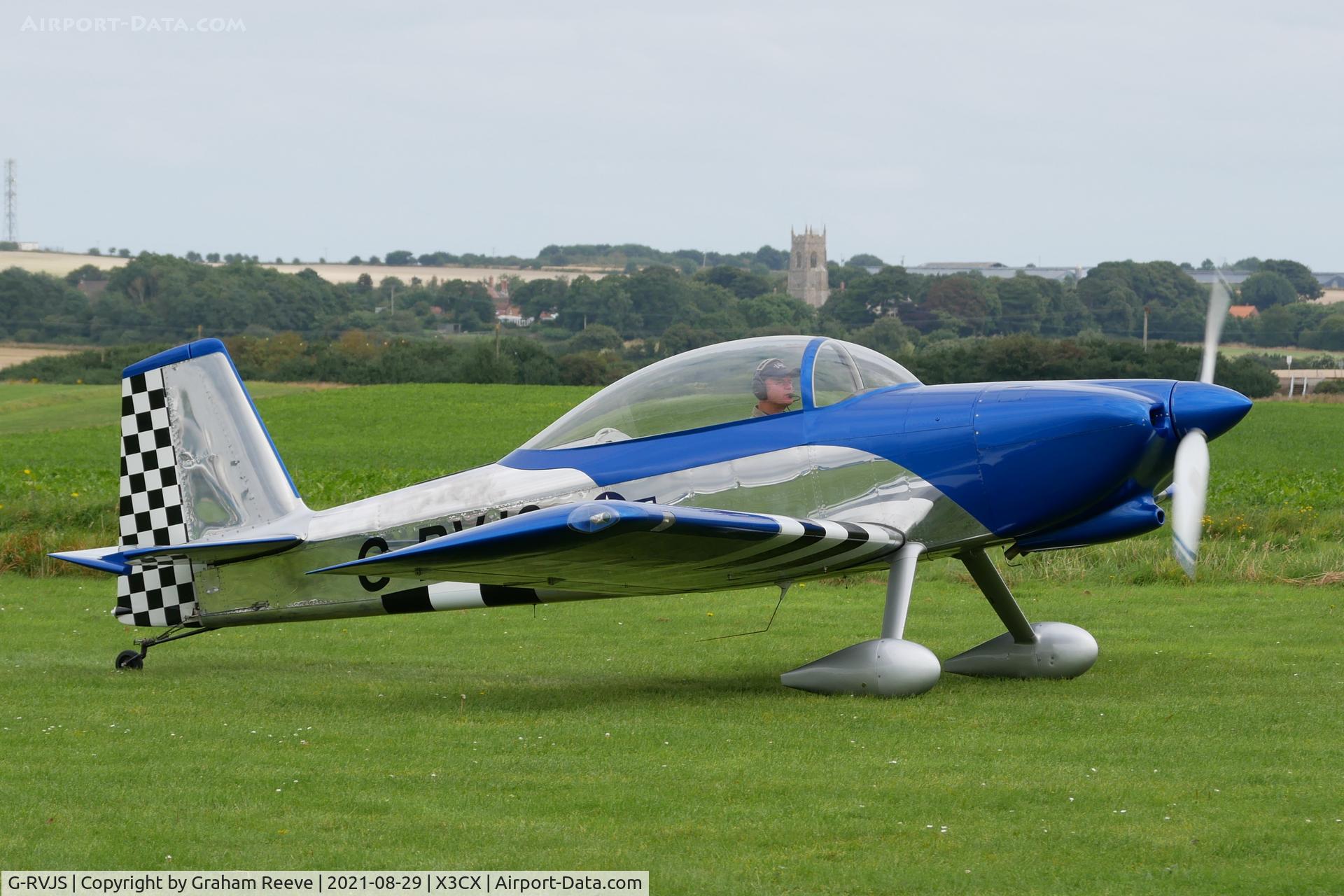 G-RVJS, 2010 Vans RV-8 C/N 82237, Just landed at Northrepps.