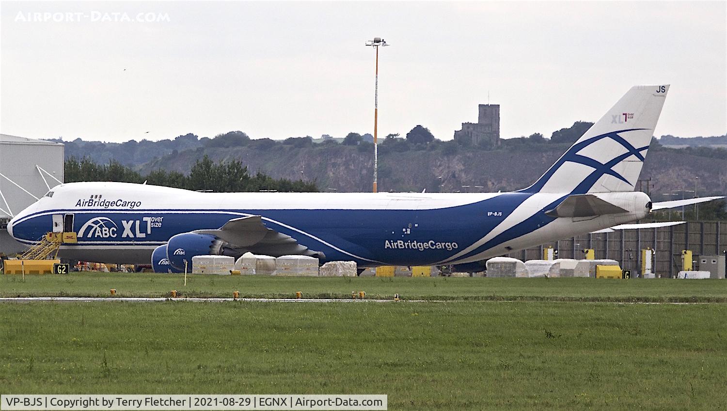 VP-BJS, 2019 Boeing 747-8F C/N 63787, At East Midlands Airport