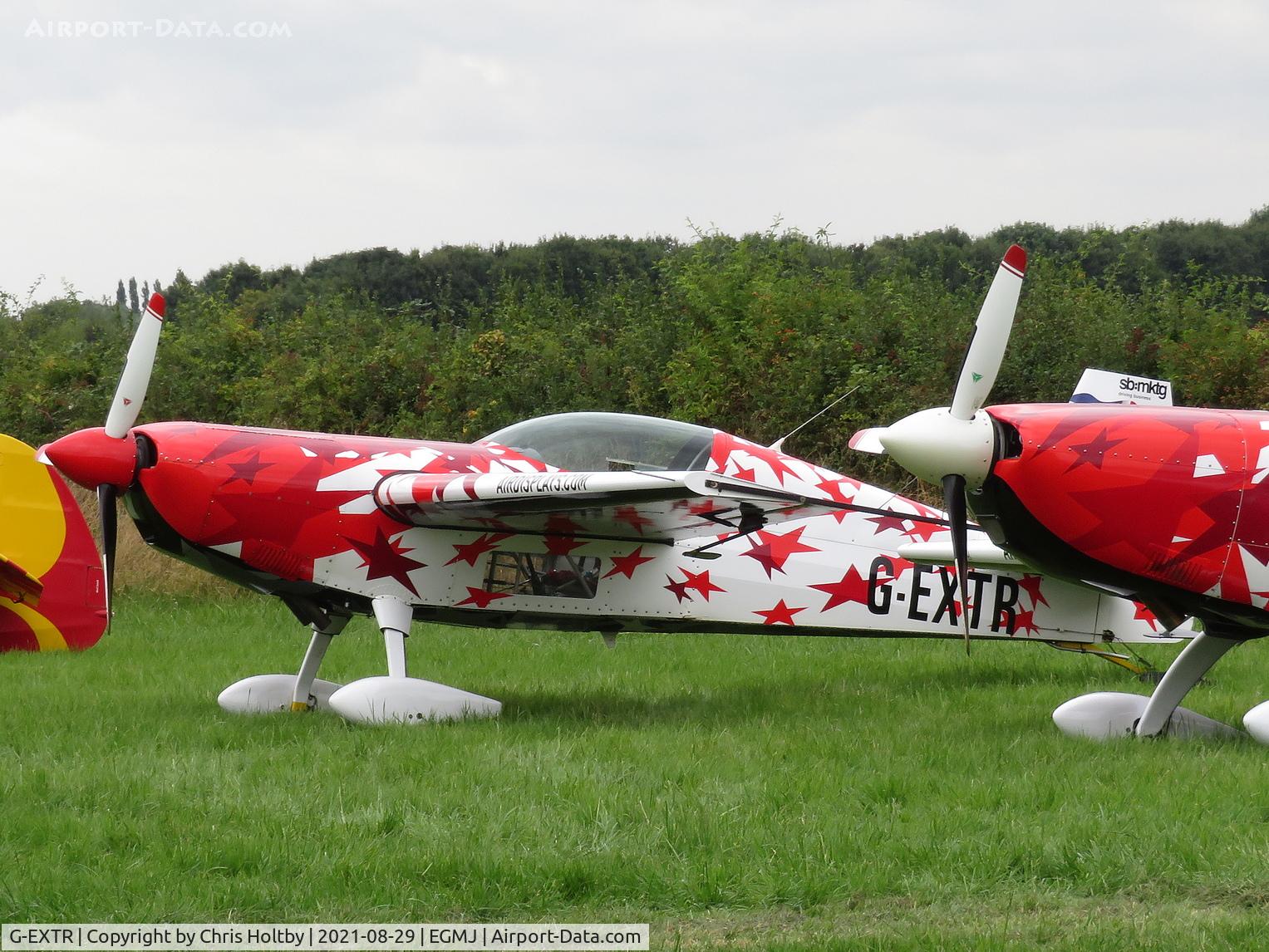 G-EXTR, 1990 Extra EA-260 C/N 004, Lined up with the Global Stars team at Little Gransden Airshow 2021