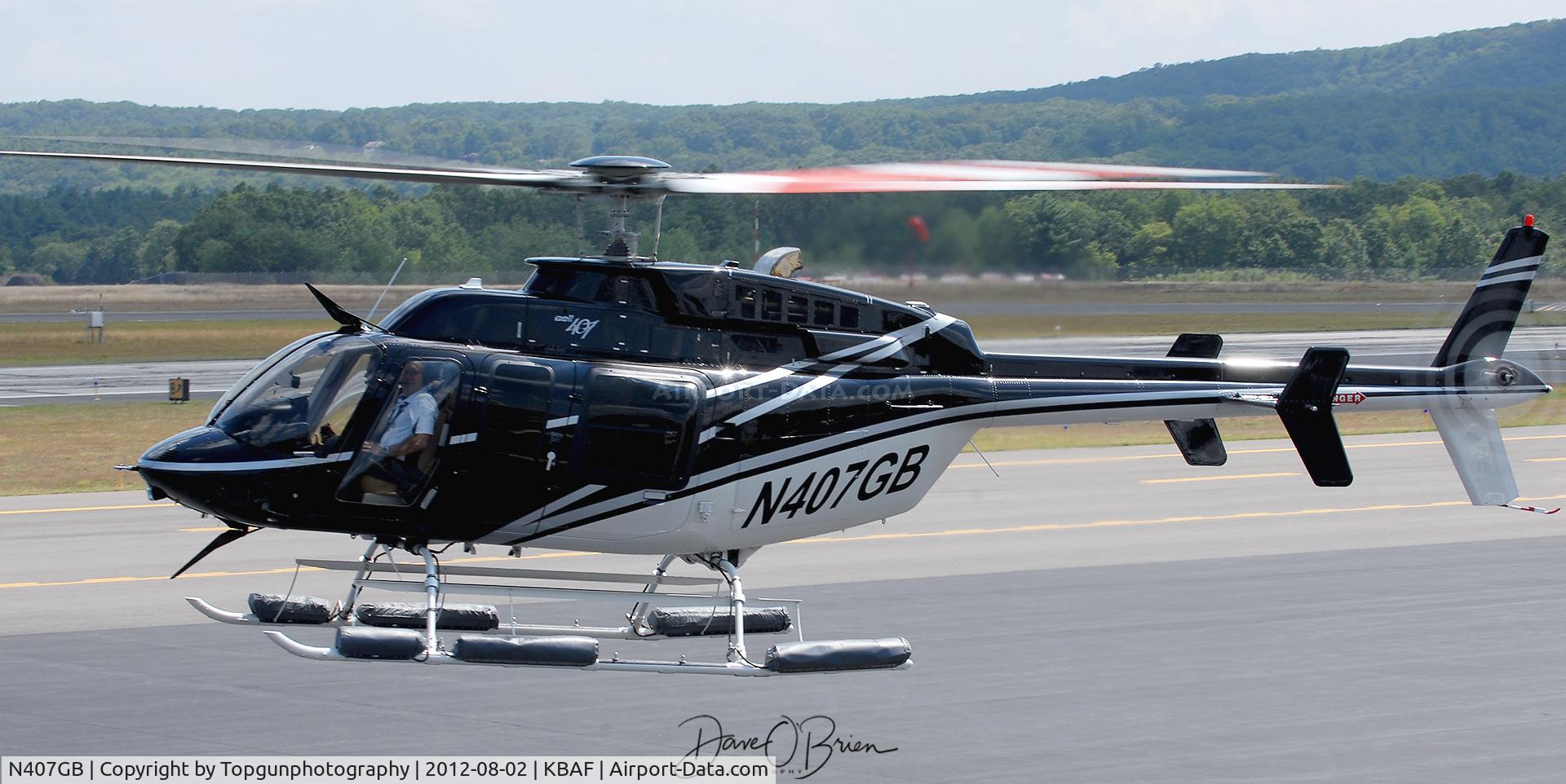 N407GB, 2003 Bell 407 C/N 53584, Stopping in to Barnes for some fuel