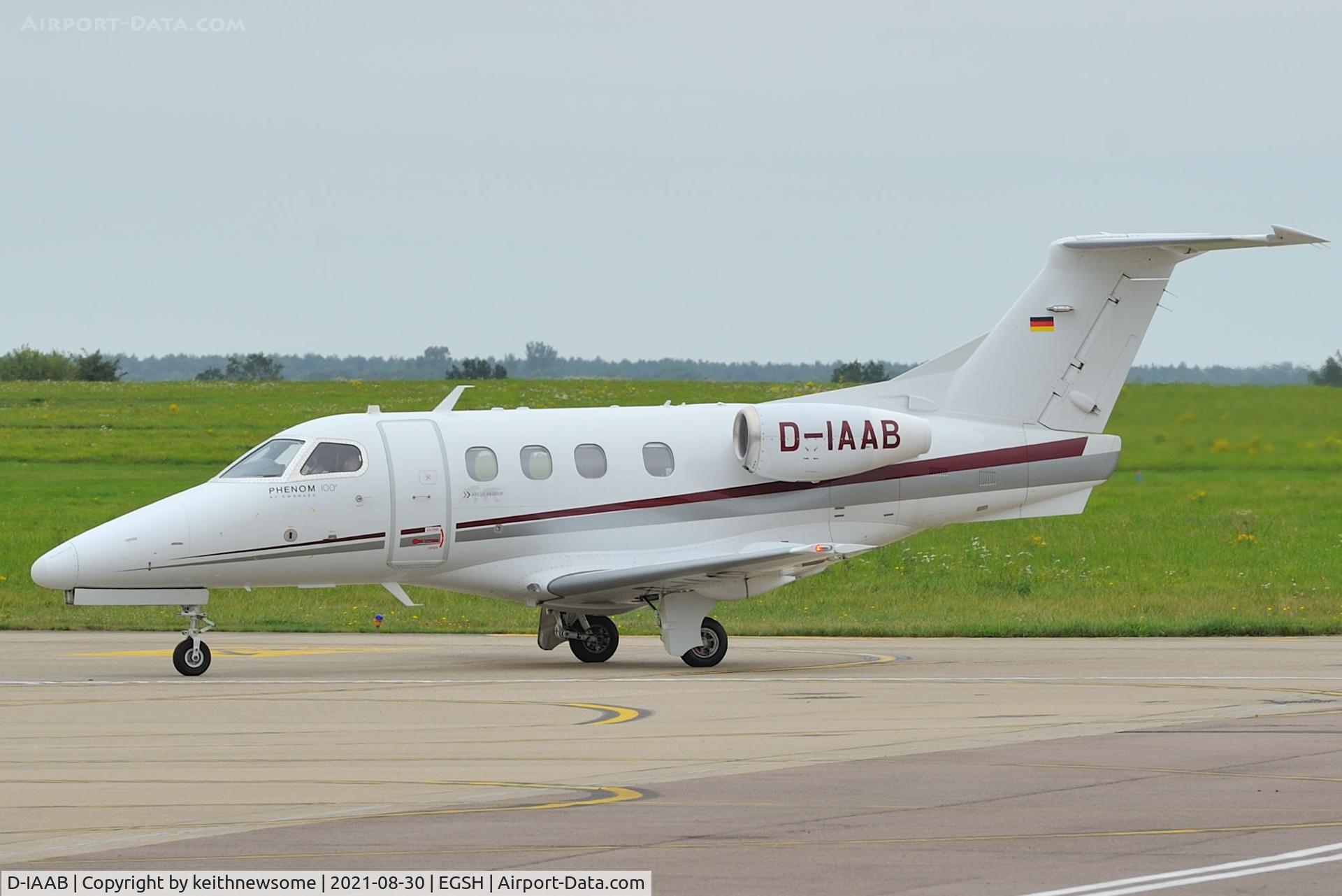 D-IAAB, 2010 Embraer EMB-500 Phenom 100 C/N 50000180, Arriving at Norwich.