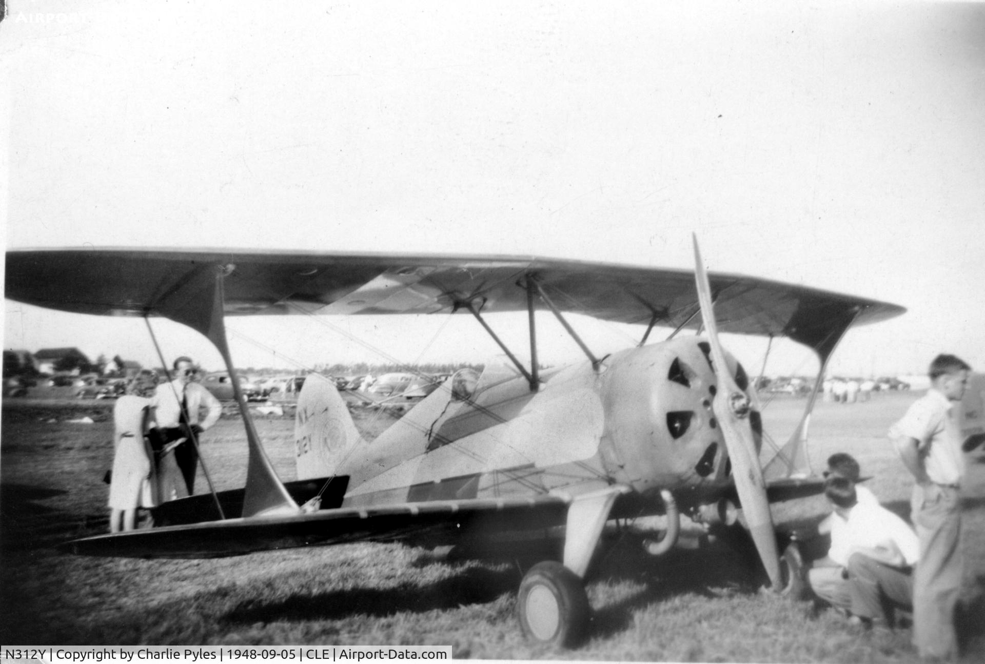 N312Y, 1929 Great Lakes 2T-1A Sport Trainer C/N 199, At the National Air Races 1948. Shot by my friend Lou Miller R.I.P. whose various photos are now in my possession and collection.