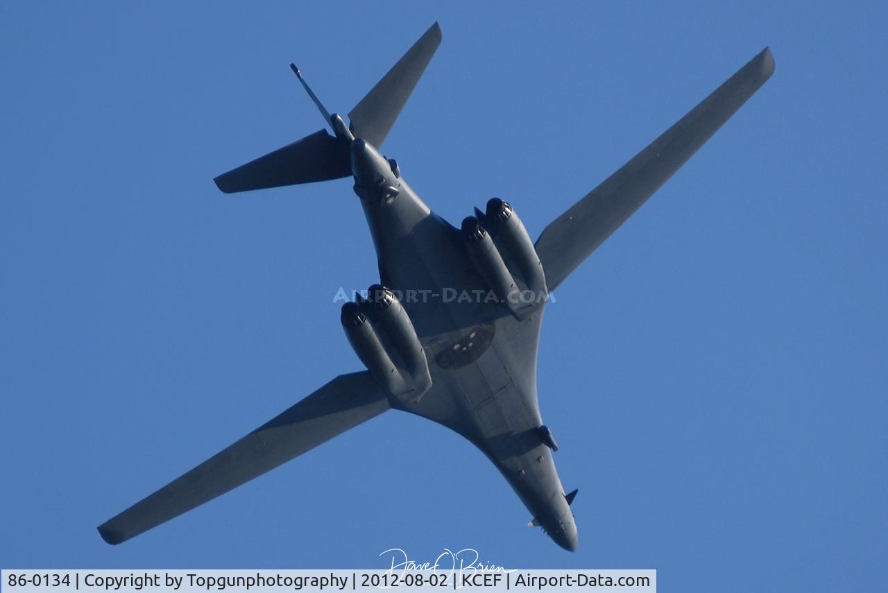 86-0134, 1986 Rockwell B-1B Lancer C/N 94, FEAR31 in the overhead