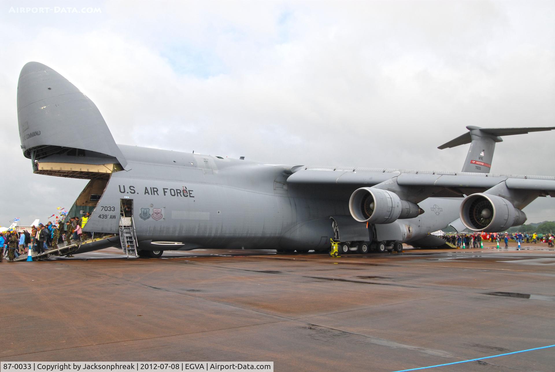 87-0033, 1988 Lockheed C-5B Galaxy C/N 500-0119, Royal International Air Tattoo 2012 RAF Fairford UK