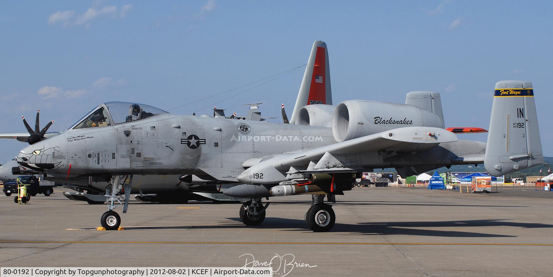 80-0192, 1980 Fairchild Republic A-10C Thunderbolt II C/N A10-0502, 163rd FS Black Snakes