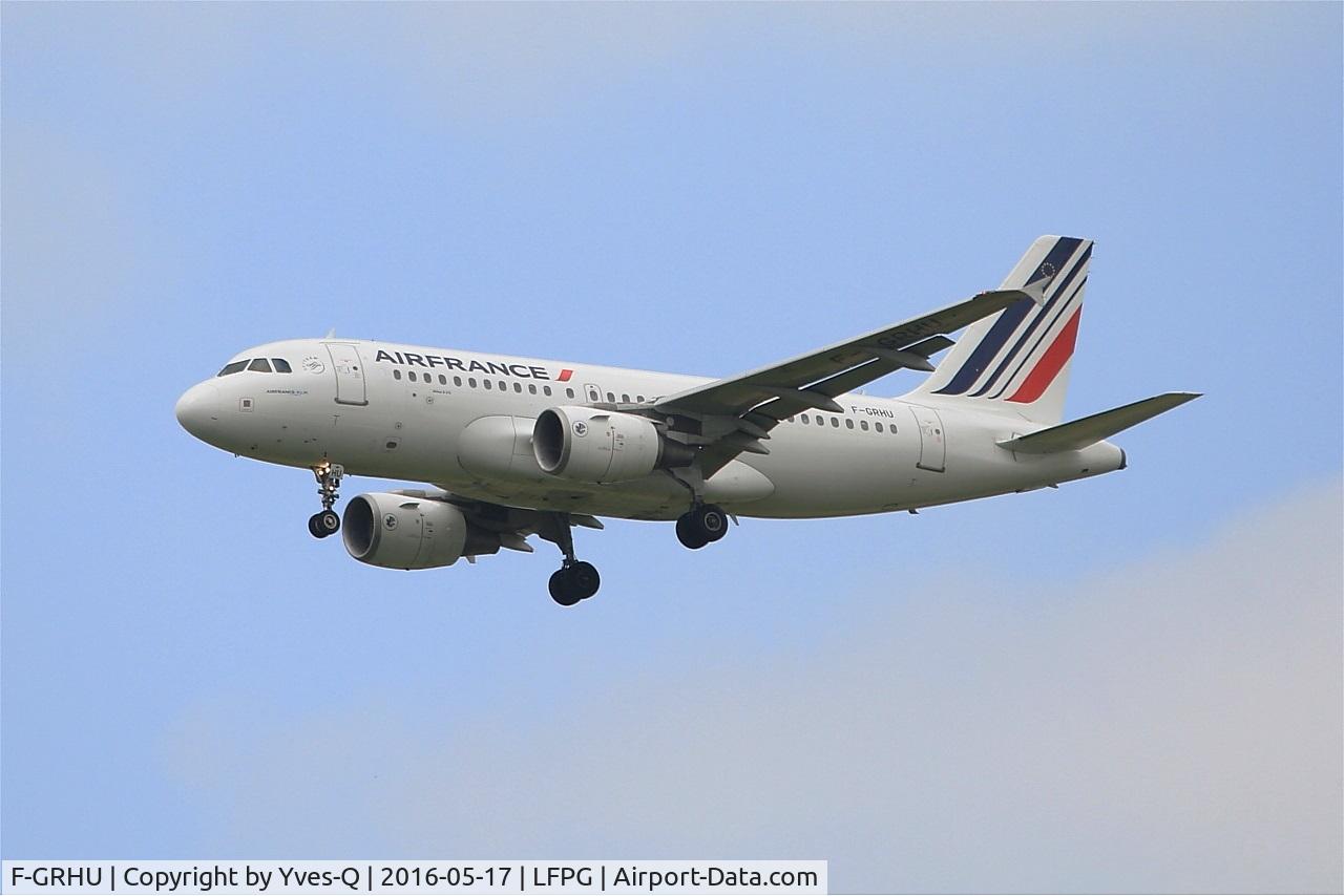 F-GRHU, 2001 Airbus A319-111 C/N 1471, Airbus A319-111, On final rwy 27R, Roissy Charles De Gaulle Airport (LFPG-CDG)