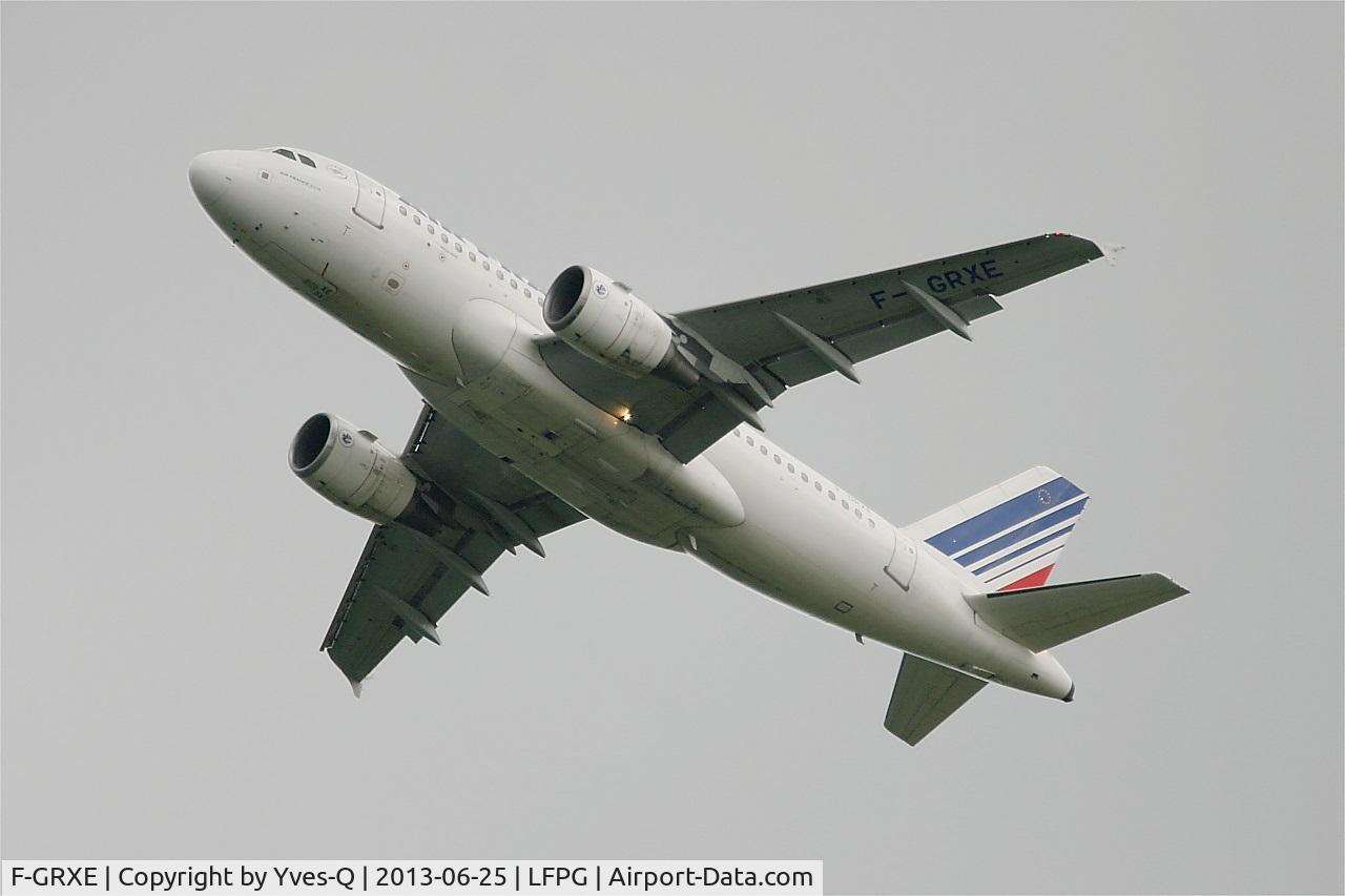 F-GRXE, 2002 Airbus A319-111 C/N 1733, Airbus A319-111, Take off rwy 27L, Roissy Charles De Gaulle airport (LFPG-CDG)