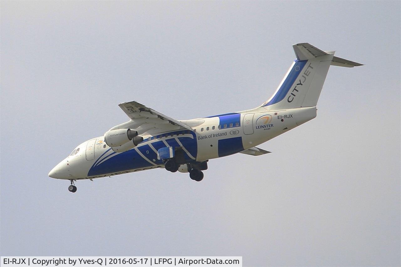 EI-RJX, 2000 BAe Systems Avro 146-RJ85A C/N E.2372, British Aerospace RJ85A, On final rwy 27R, Roissy Charles De Gaulle Airport (LFPG-CDG)
