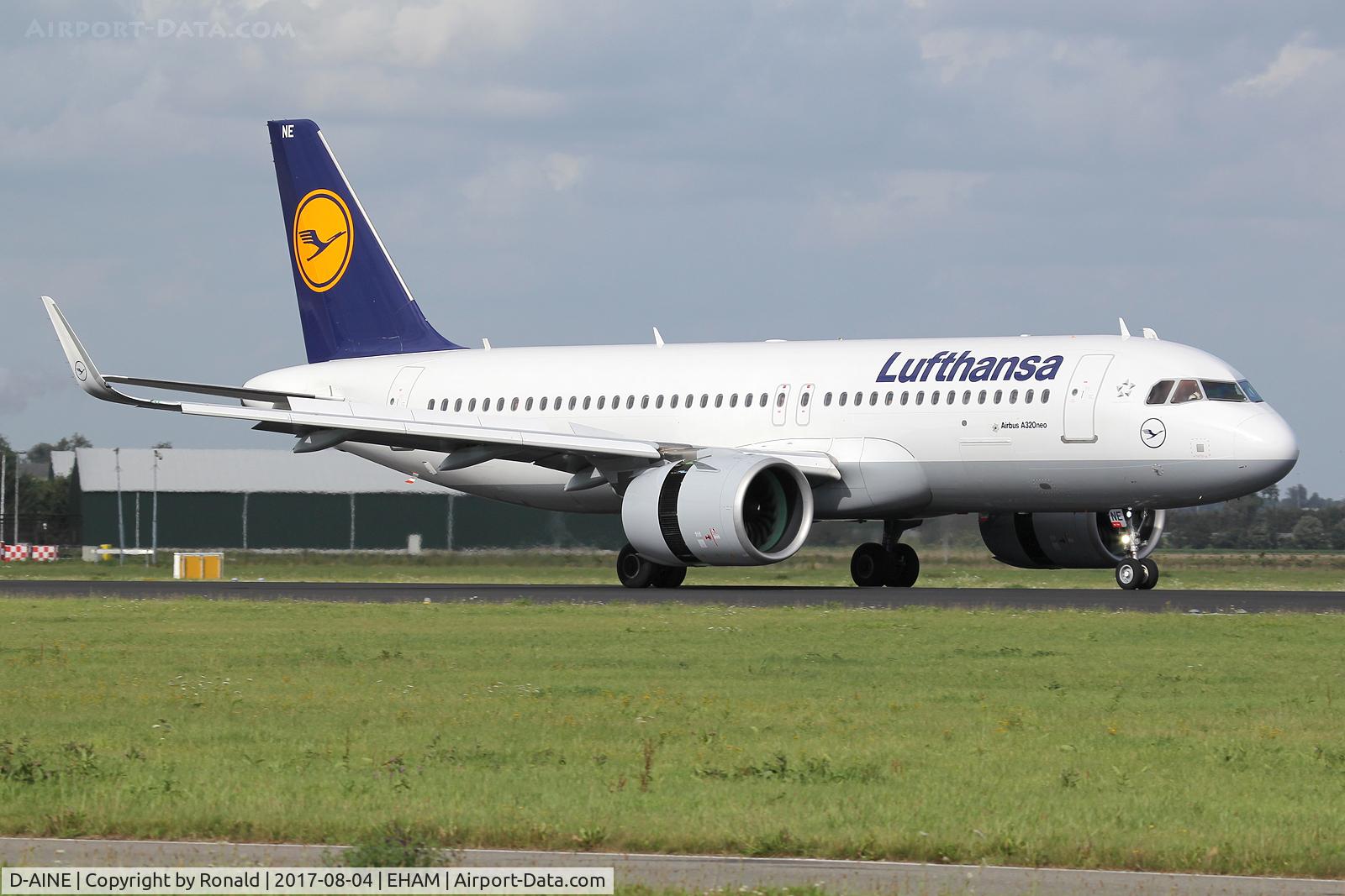 D-AINE, 2016 Airbus A320-271N C/N 7103, at spl
