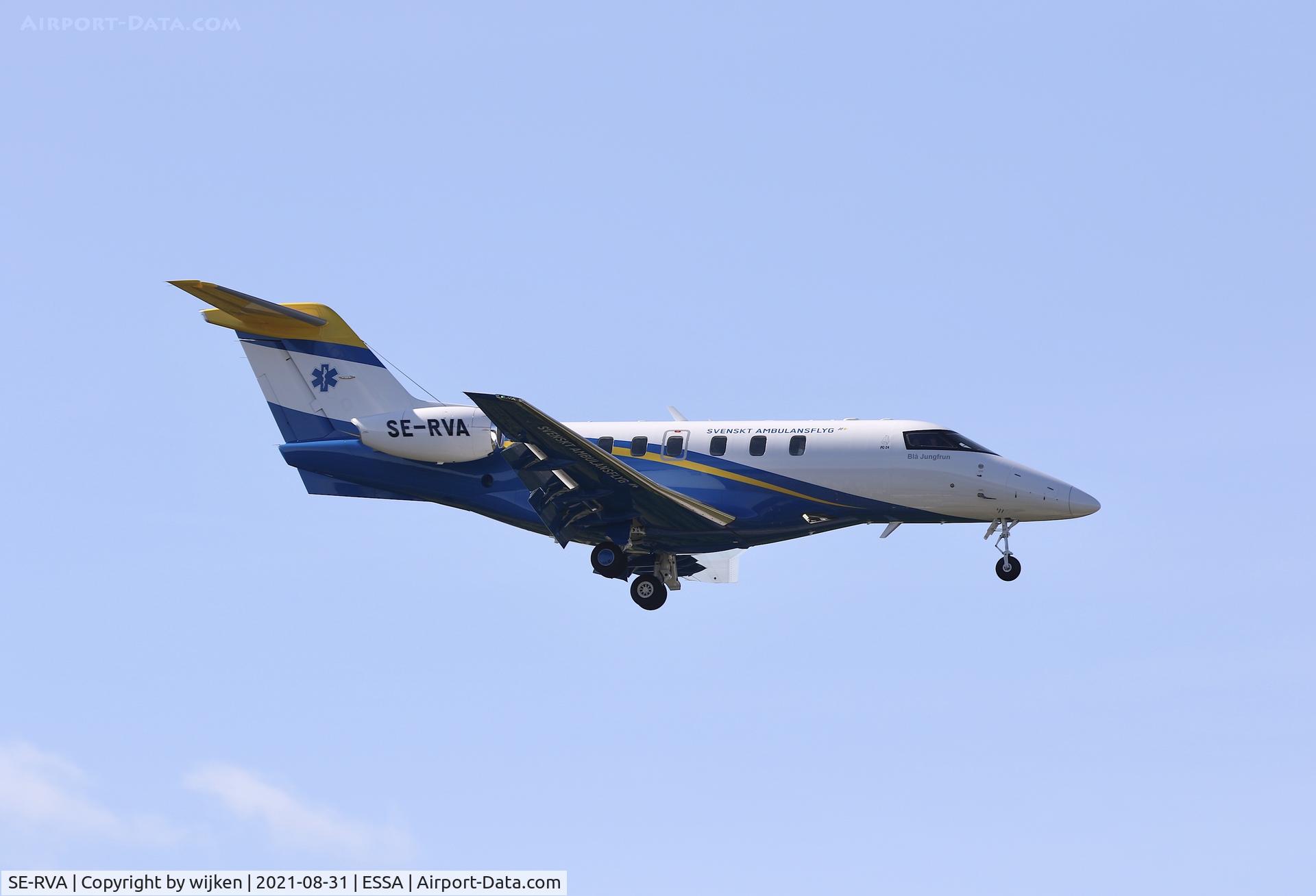 SE-RVA, 2020 Pilatus PC-24 C/N 186, RWY 01L