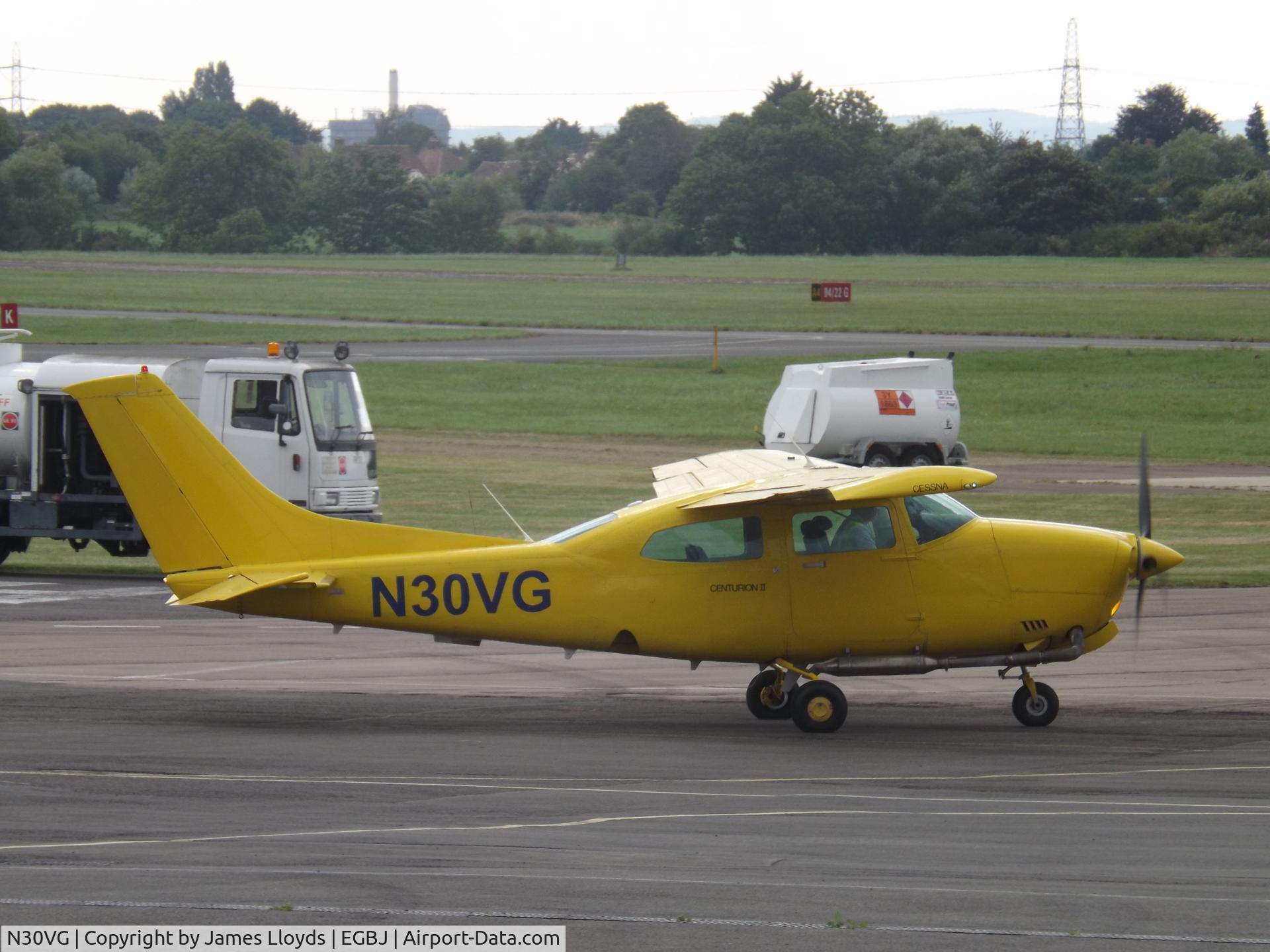 N30VG, 1980 Cessna T210N Turbo Centurion II Turbo Centurion C/N 63856, Taxing out from Gloucestershire Airport.