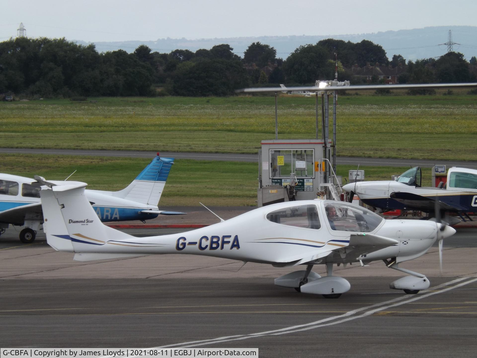 G-CBFA, 2001 Diamond DA-40 Diamond Star C/N 40.063, At Gloucestershire Airport.