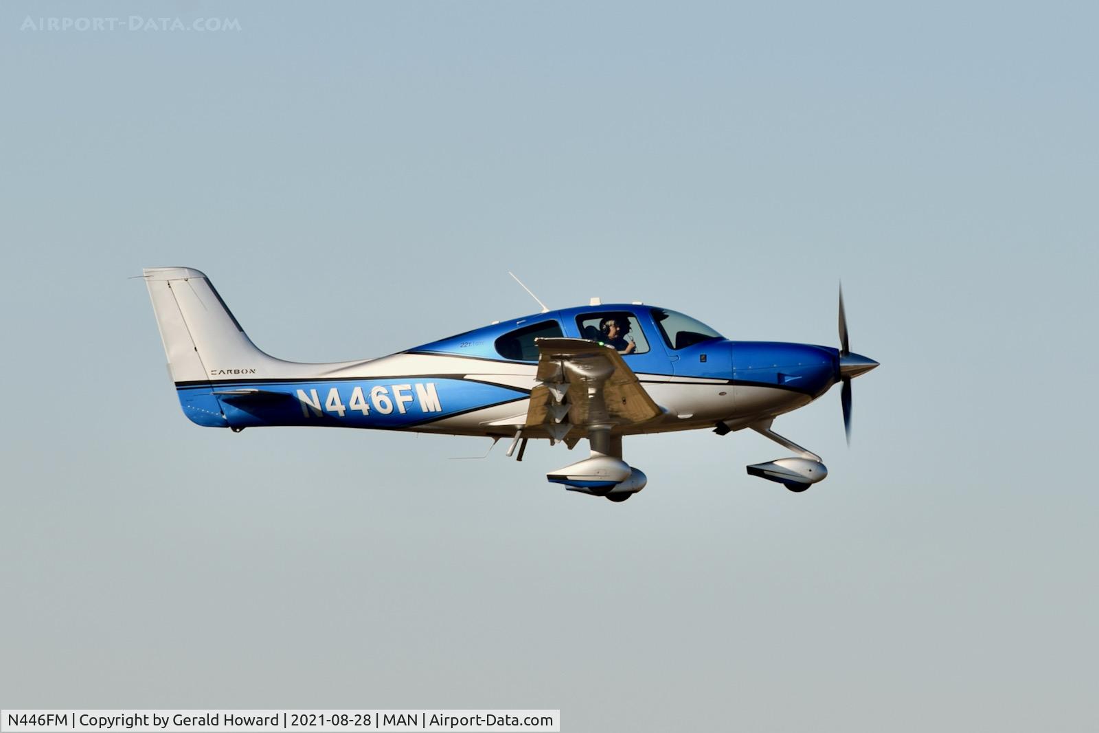 N446FM, 2017 Cirrus SR22-G6 C/N 1643, Departing RWY 29.