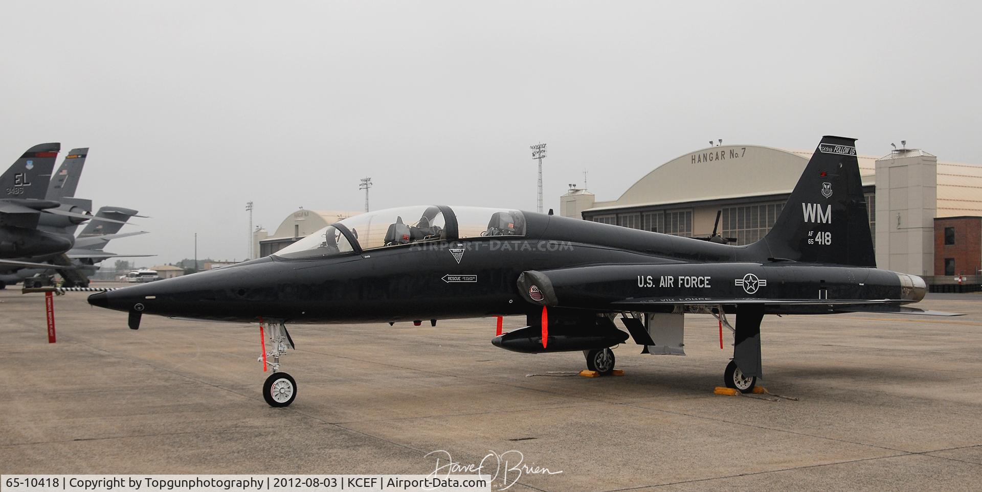 65-10418, 1965 Northrop T-38A-60-NO Talon C/N N.5837, Whitman Talon on the ramp