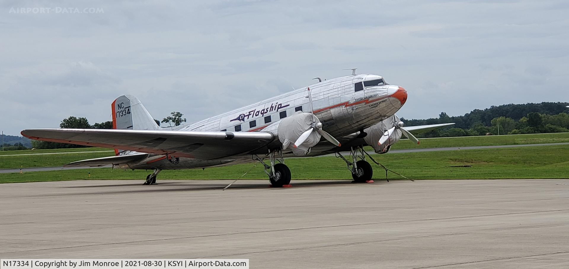 N17334, 1937 Douglas DC-3-178 C/N 1920, Made a fuel stop headed from KRBD to KINT.