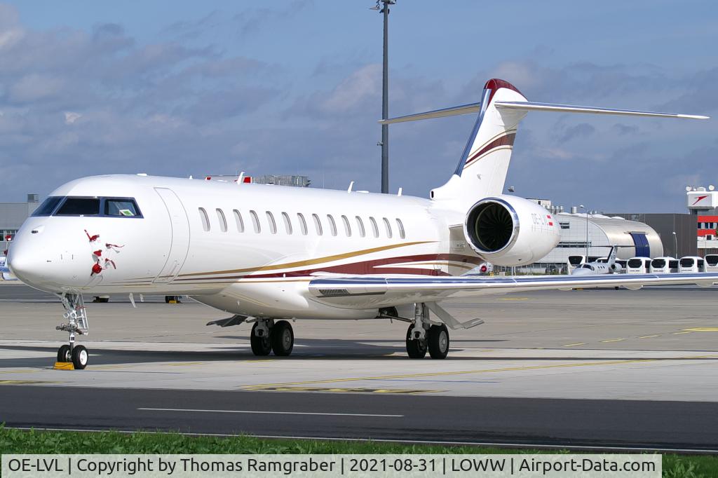 OE-LVL, 2021 Bombardier BD-700-2A12 Global 7500 C/N 70075, private Bombardier Global 7500