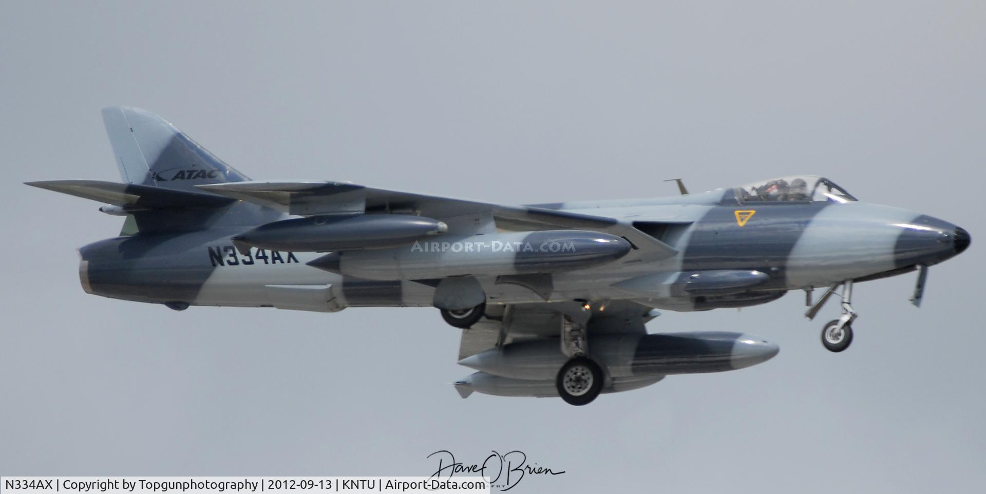 N334AX, Hawker Hunter F.58 C/N 41H-679904, ATAC Hawker Hunter RTB