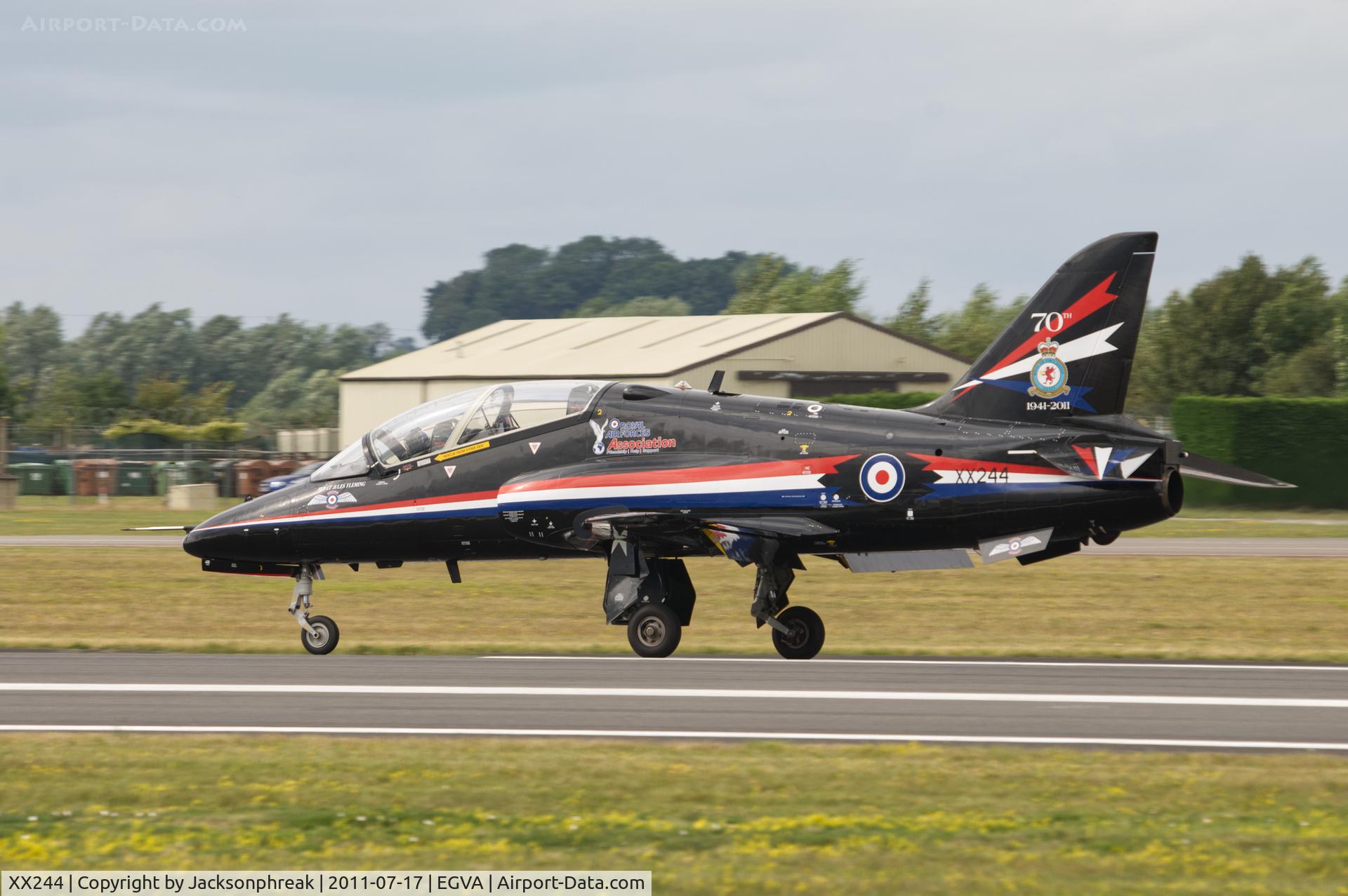 XX244, 1978 Hawker Siddeley Hawk T.1 C/N 080/312080, RIAT 2011 RAF Fairford UK
