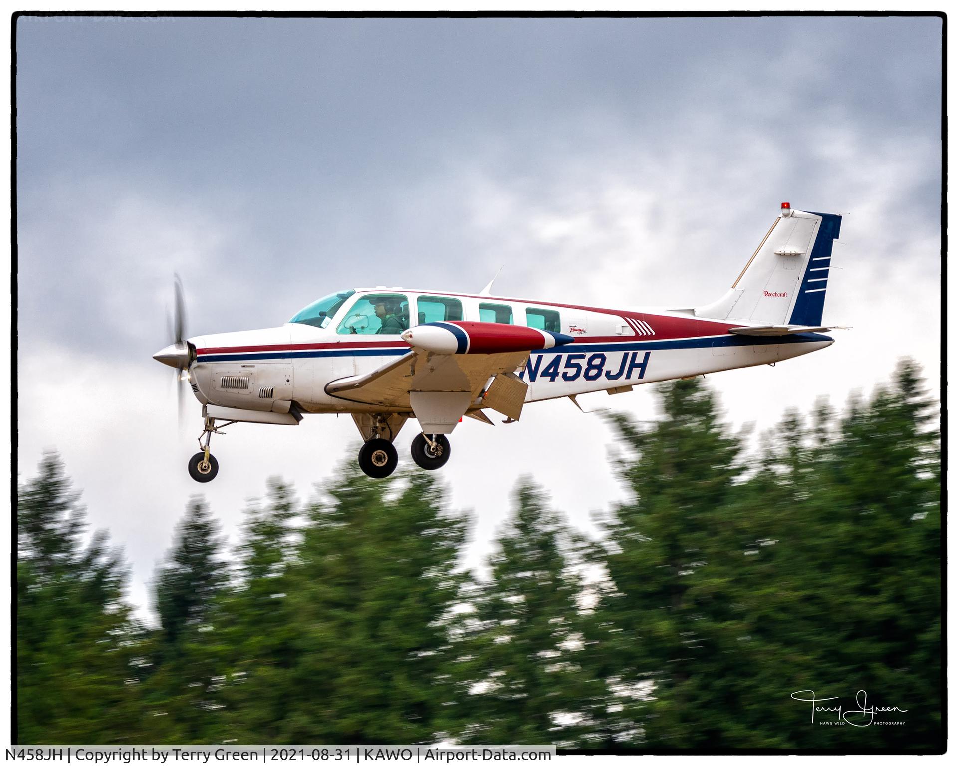 N458JH, 1996 Beech A36 Bonanza 36 C/N E-3037, KAWO