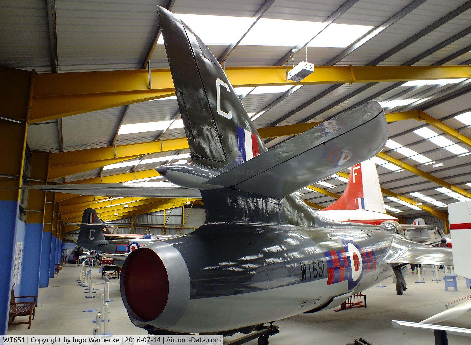 WT651, 1954 Hawker Hunter F.1 C/N 41H-665486, Hawker Hunter F1 at the Newark Air Museum