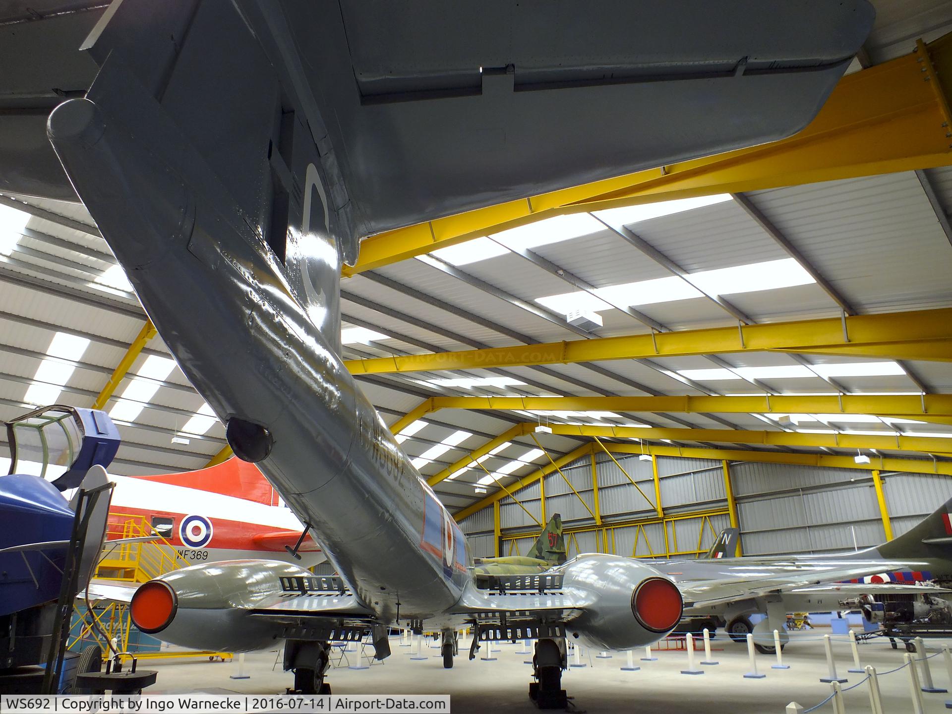 WS692, Gloster Meteor NF.12 C/N Not found WS692, Gloster Meteor NF12 at the Newark Air Museum