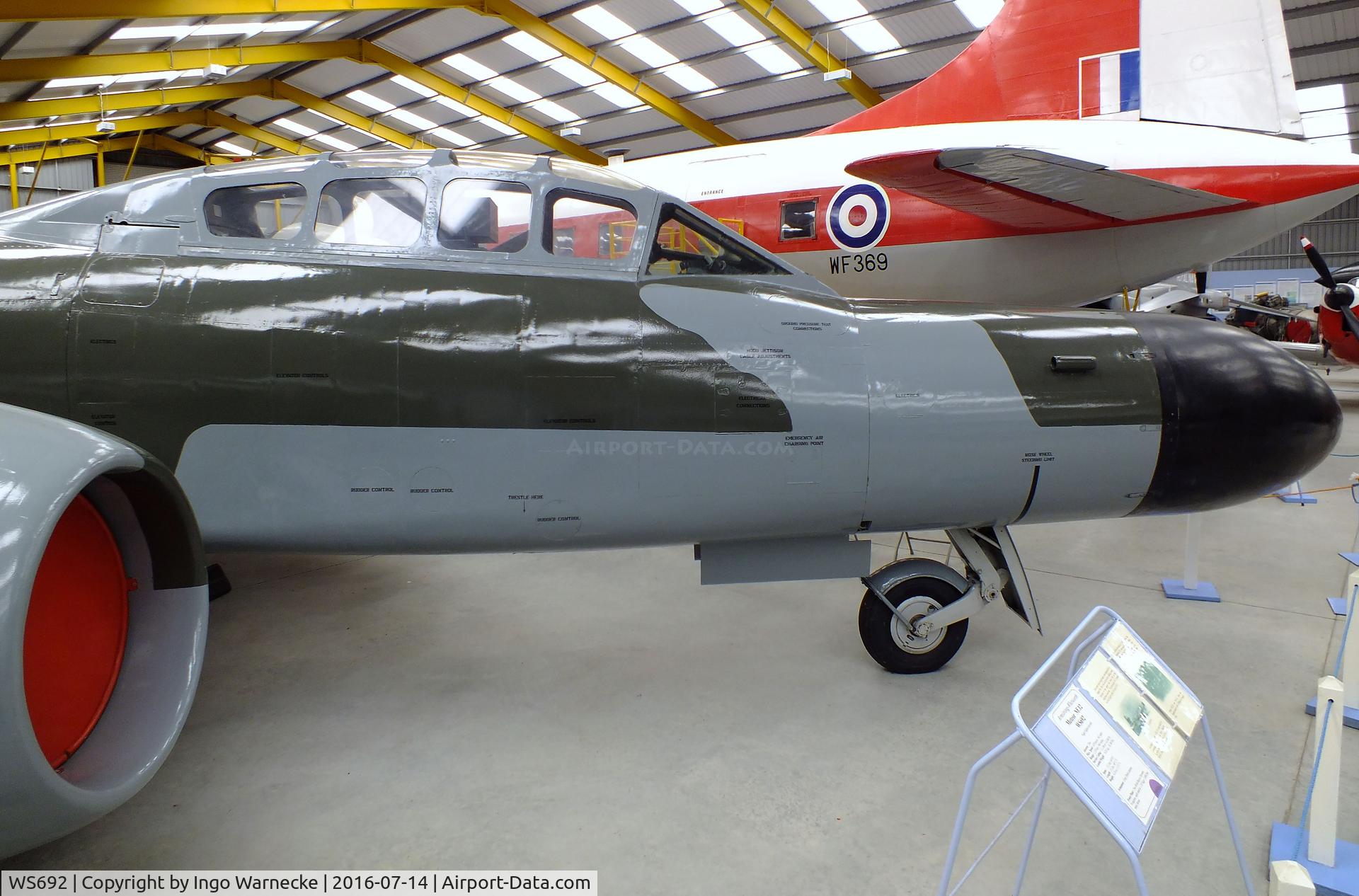WS692, Gloster Meteor NF.12 C/N Not found WS692, Gloster Meteor NF12 at the Newark Air Museum
