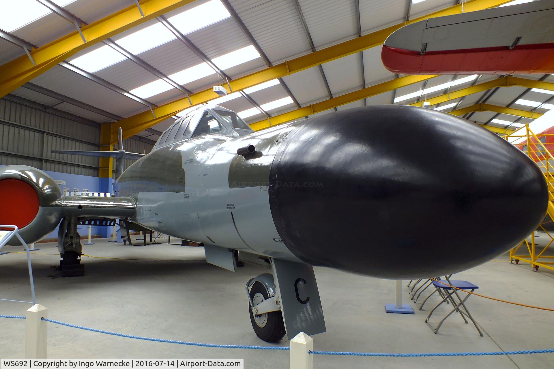 WS692, Gloster Meteor NF.12 C/N Not found WS692, Gloster Meteor NF12 at the Newark Air Museum