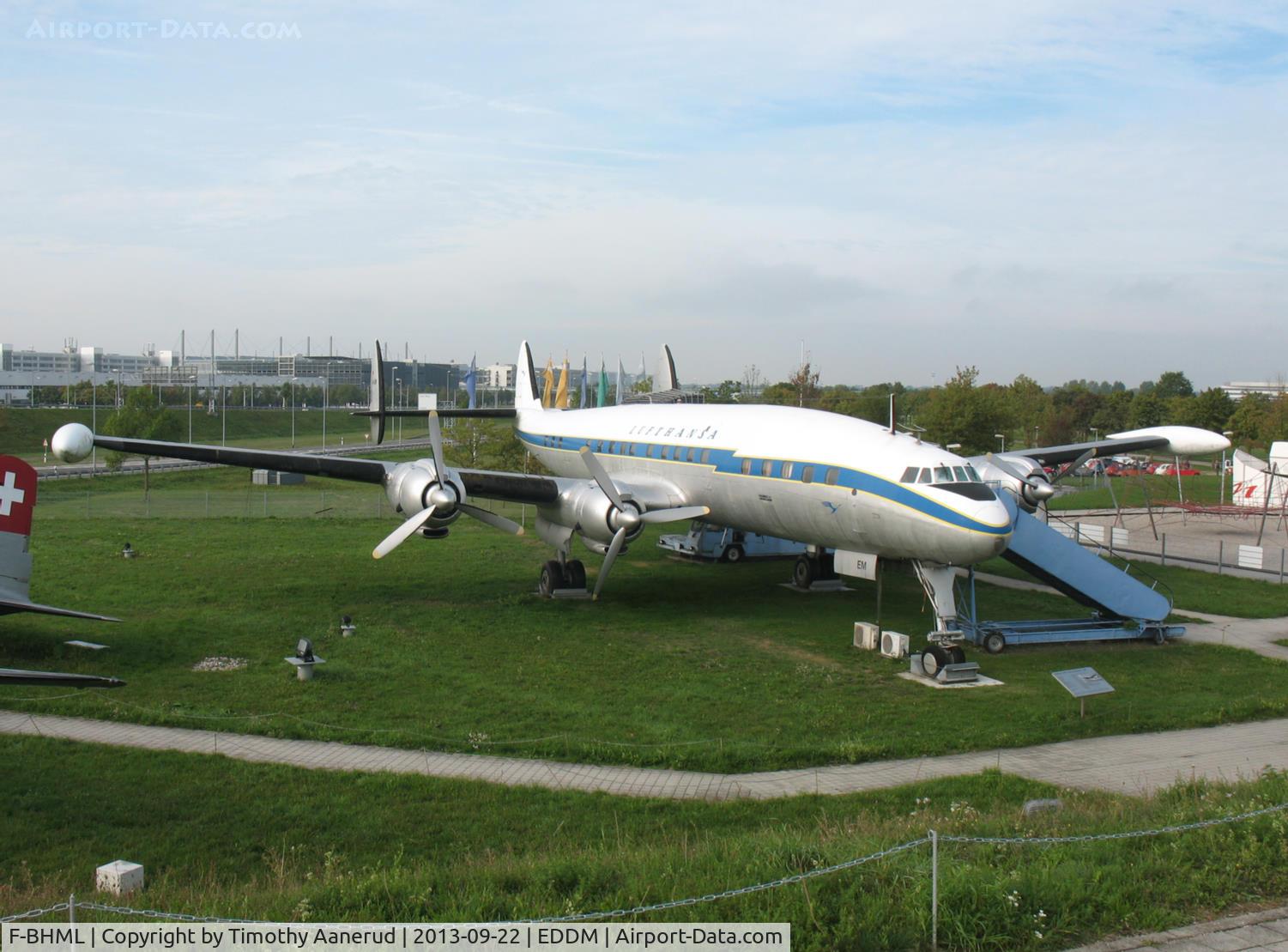 F-BHML, 1957 Lockheed L-1049G Super Constellation C/N 4671, 1957 Lockheed L-1049G Super Constellation, c/n: 4671, displayed as Lufthansa D-ALEM