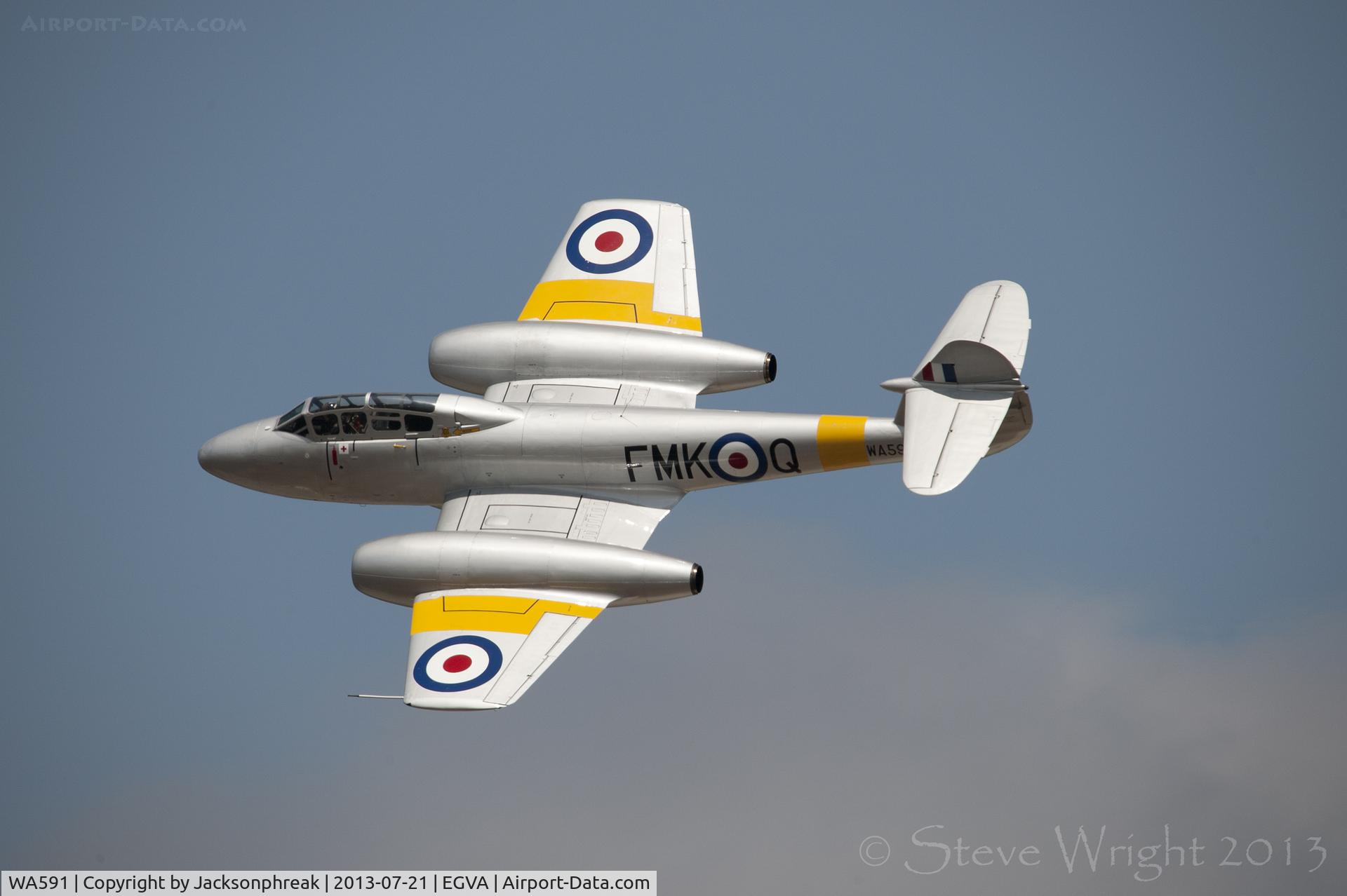 WA591, 1949 Gloster Meteor T.7 C/N G5/356460, RIAT 2013 RAF Fairford UK