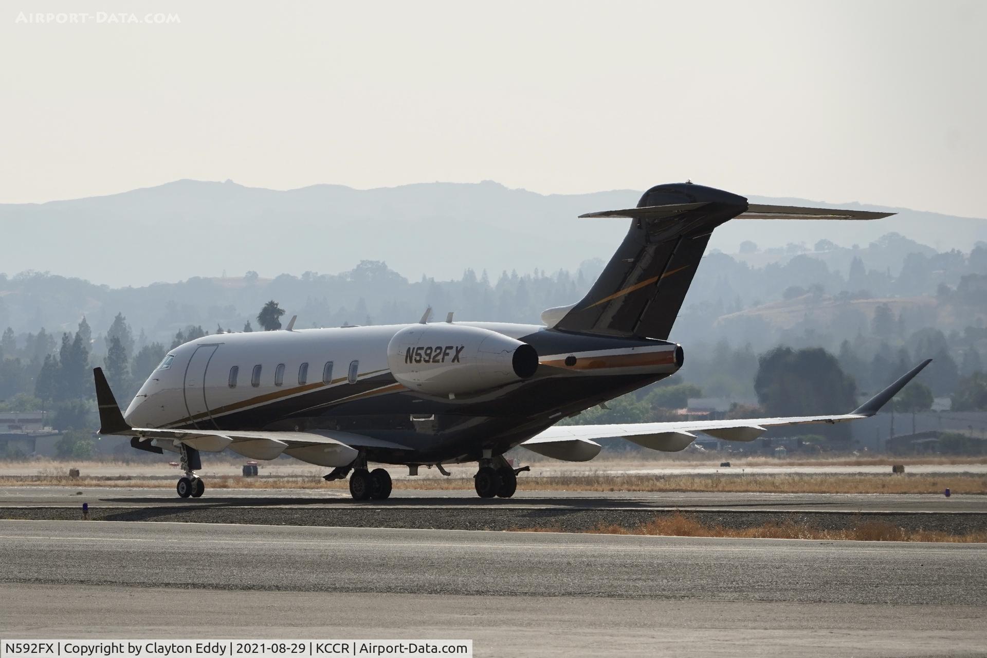 N592FX, 2018 Bombardier BD-100-1A10 Challenger 300 C/N 20767, Buchanan Field Concord Airport California 2021.