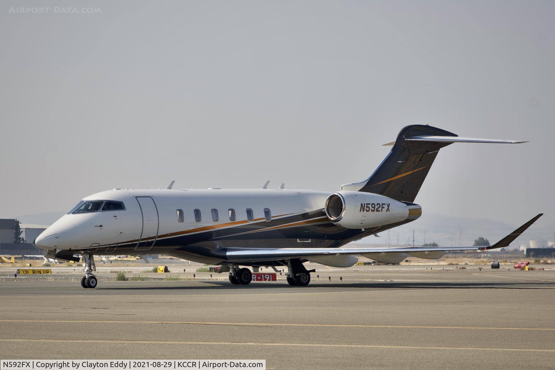 N592FX, 2018 Bombardier BD-100-1A10 Challenger 300 C/N 20767, Buchanan Field Concord Airport California 2021.