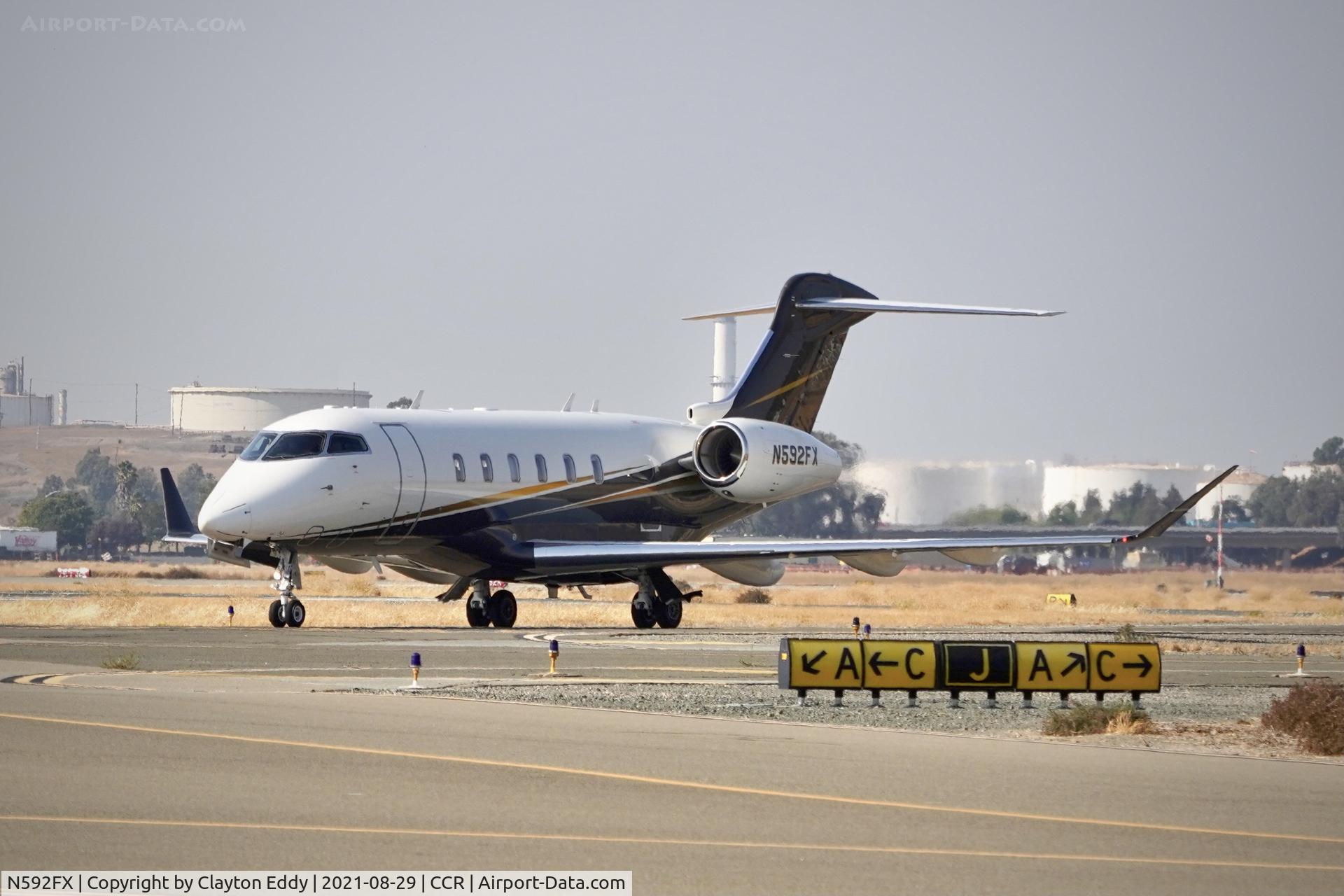 N592FX, 2018 Bombardier BD-100-1A10 Challenger 300 C/N 20767, Buchanan Field Concord Airport California 2021.