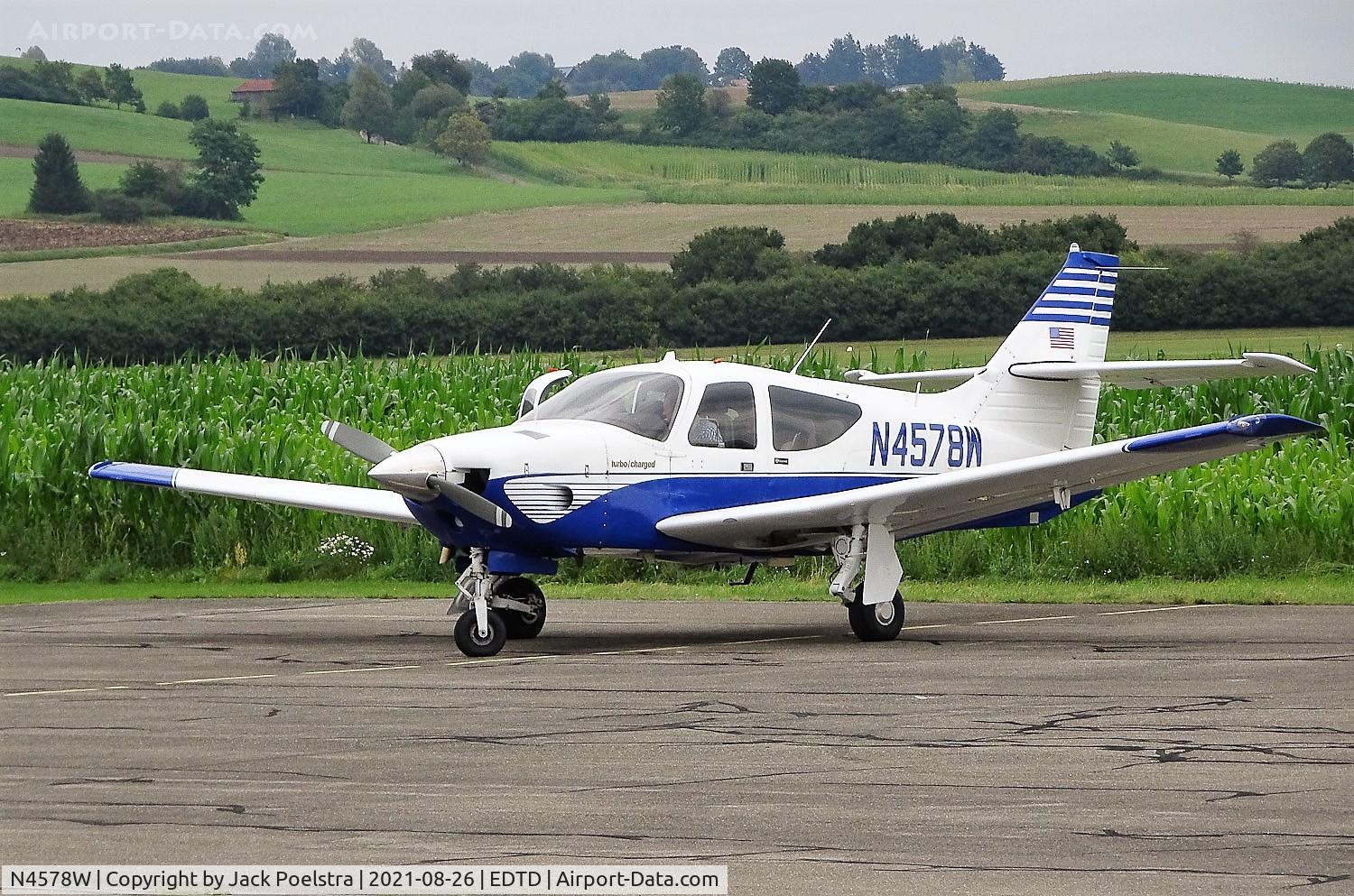 N4578W, 1976 Rockwell Commander 112TC C/N 13068, At Donaueschingen-Villingen airport