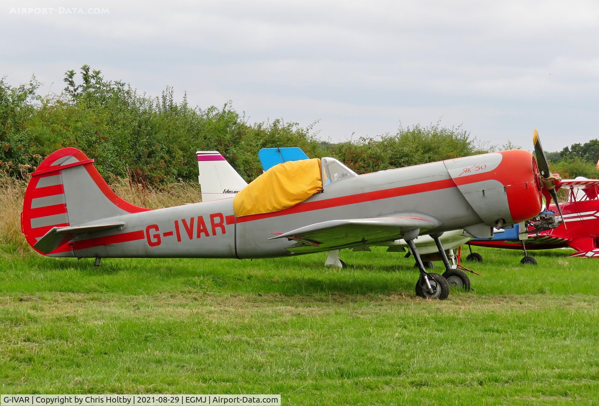 G-IVAR, 1979 Yakovlev Yak-50 C/N 791504, Parked at the Little Gransden Airshow Cambs., 2021
