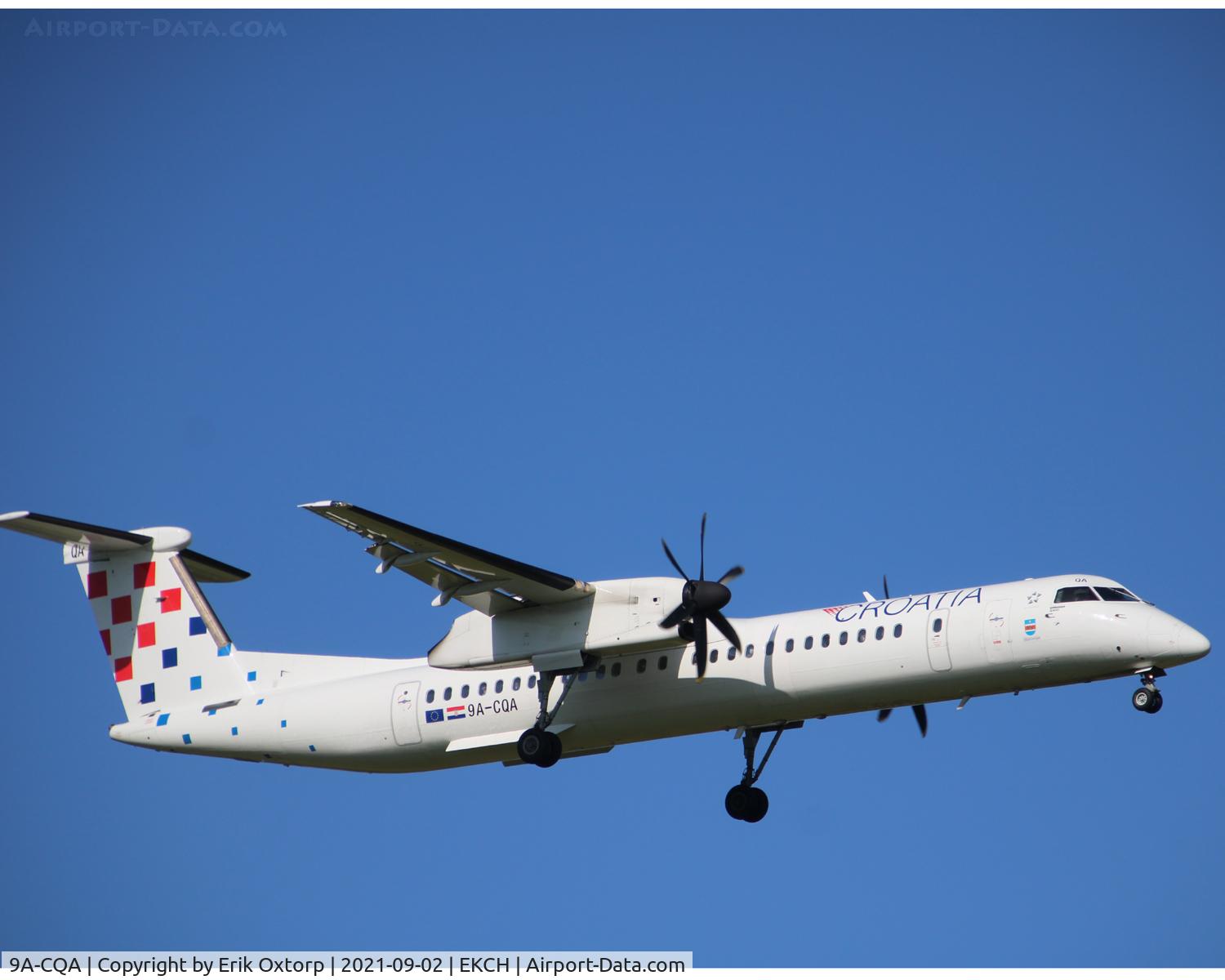 9A-CQA, 2008 De Havilland Canada DHC-8-402Q Dash 8 C/N 4205, 9A-CQA landing rw 04L