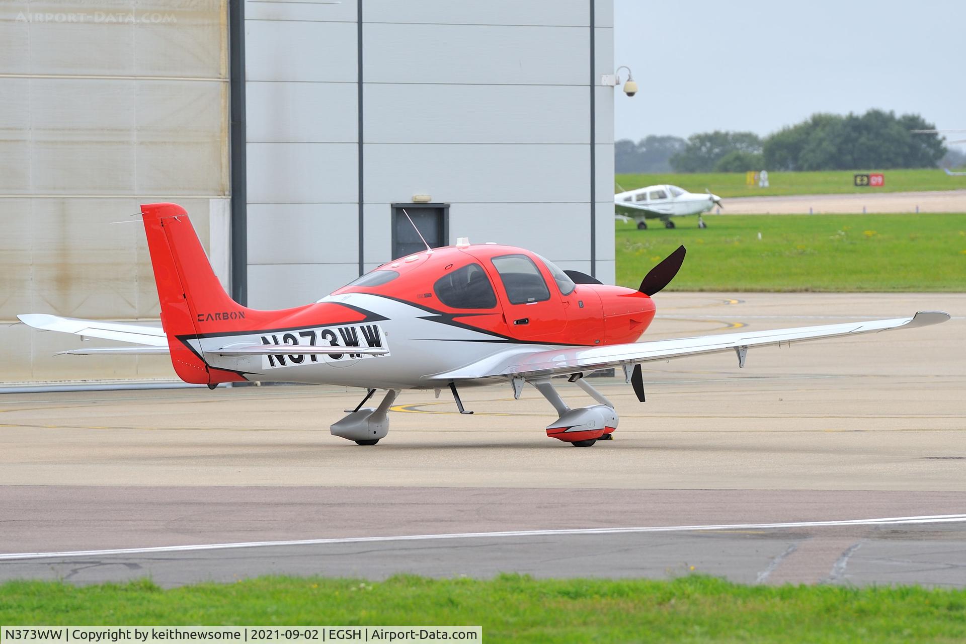 N373WW, 2021 Cirrus SR22T Carbon C/N 2373, Fuel stop on delivery flight.
