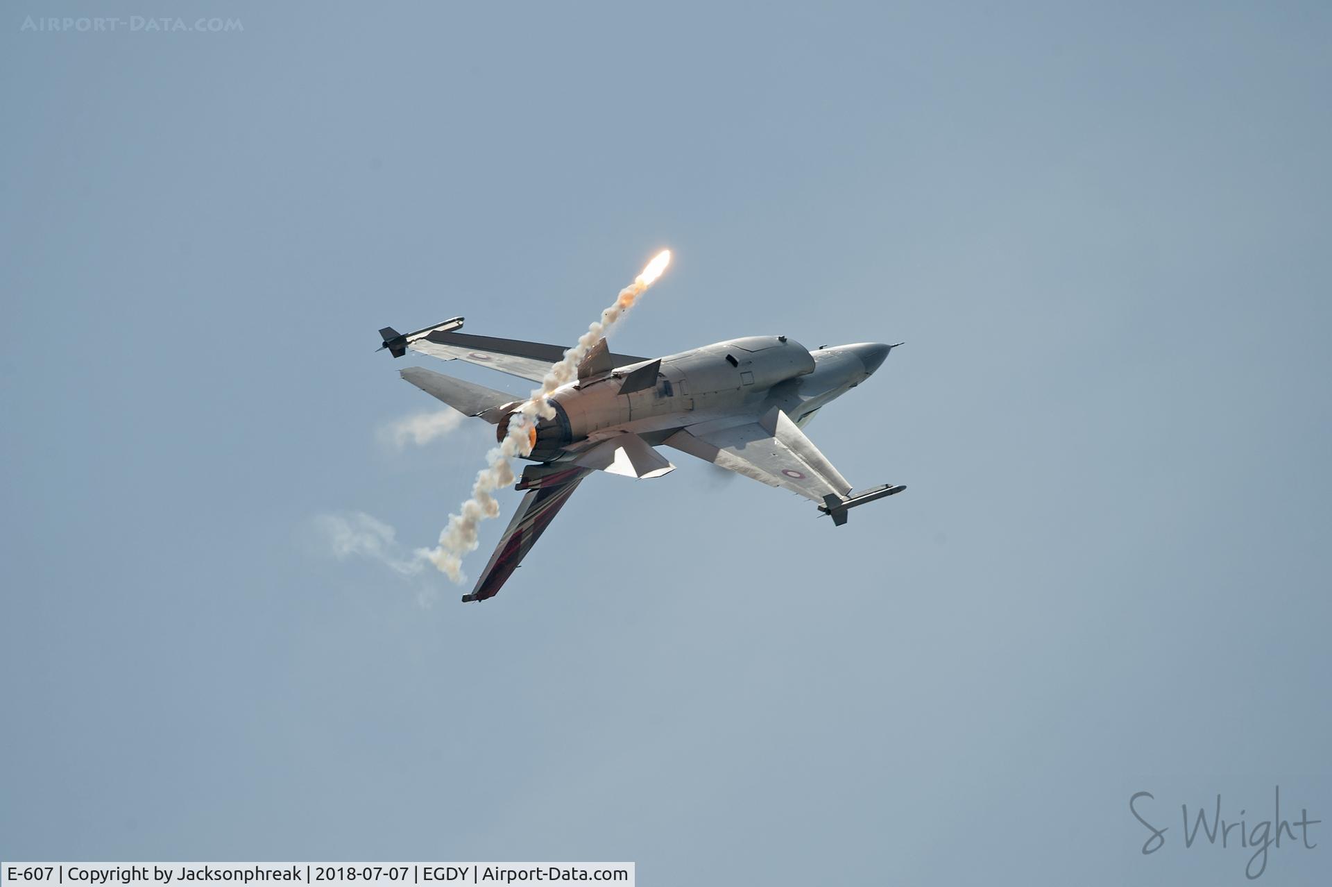 E-607, 1982 SABCA F-16AM Fighting Falcon C/N 6F-42, RNAS Yeovilton Air Day 2018
