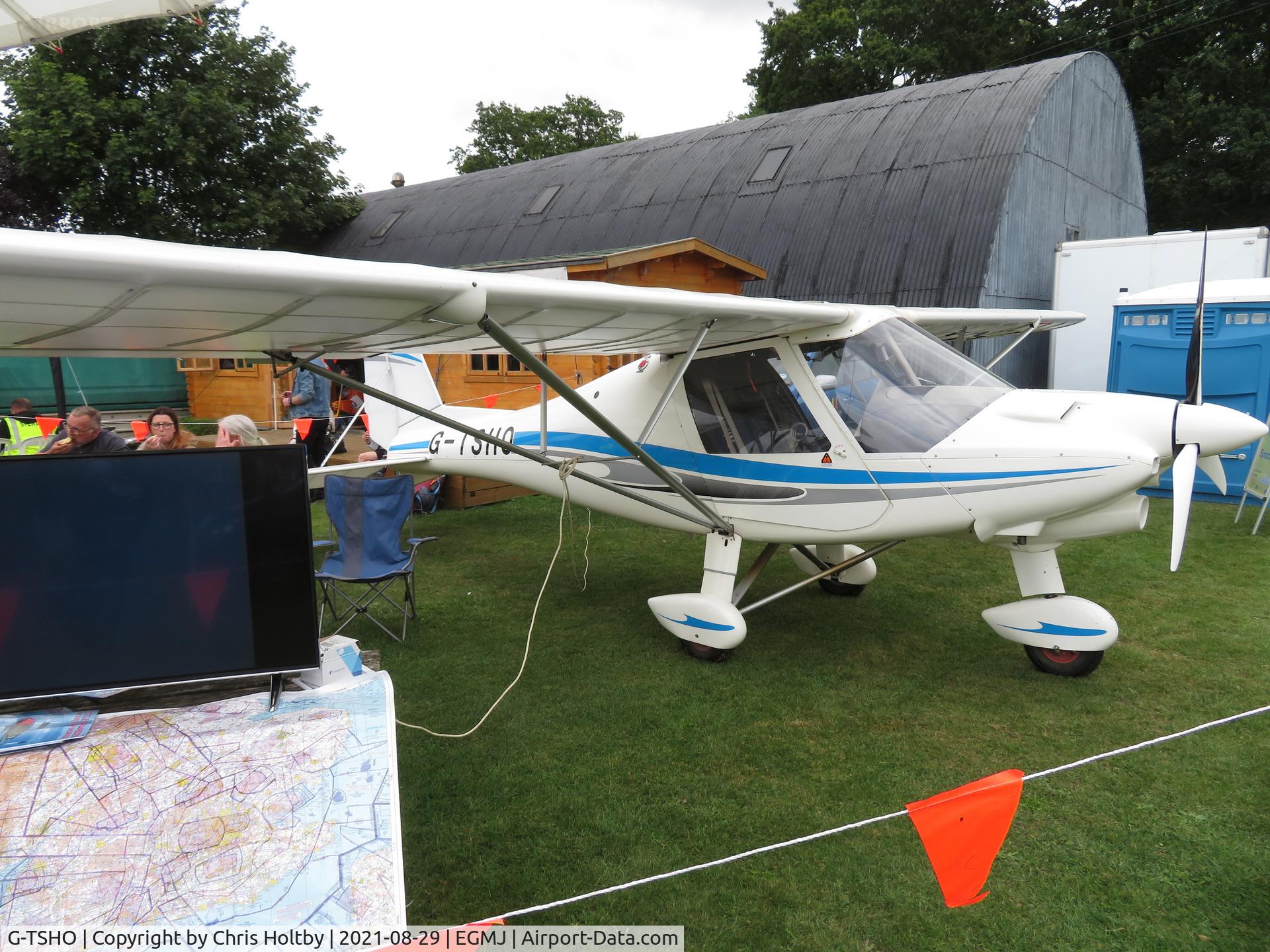 G-TSHO, 2011 Comco Ikarus C42 FB80 Bravo C/N 1103-7141, On static display at Little Gransden Airshow 2021