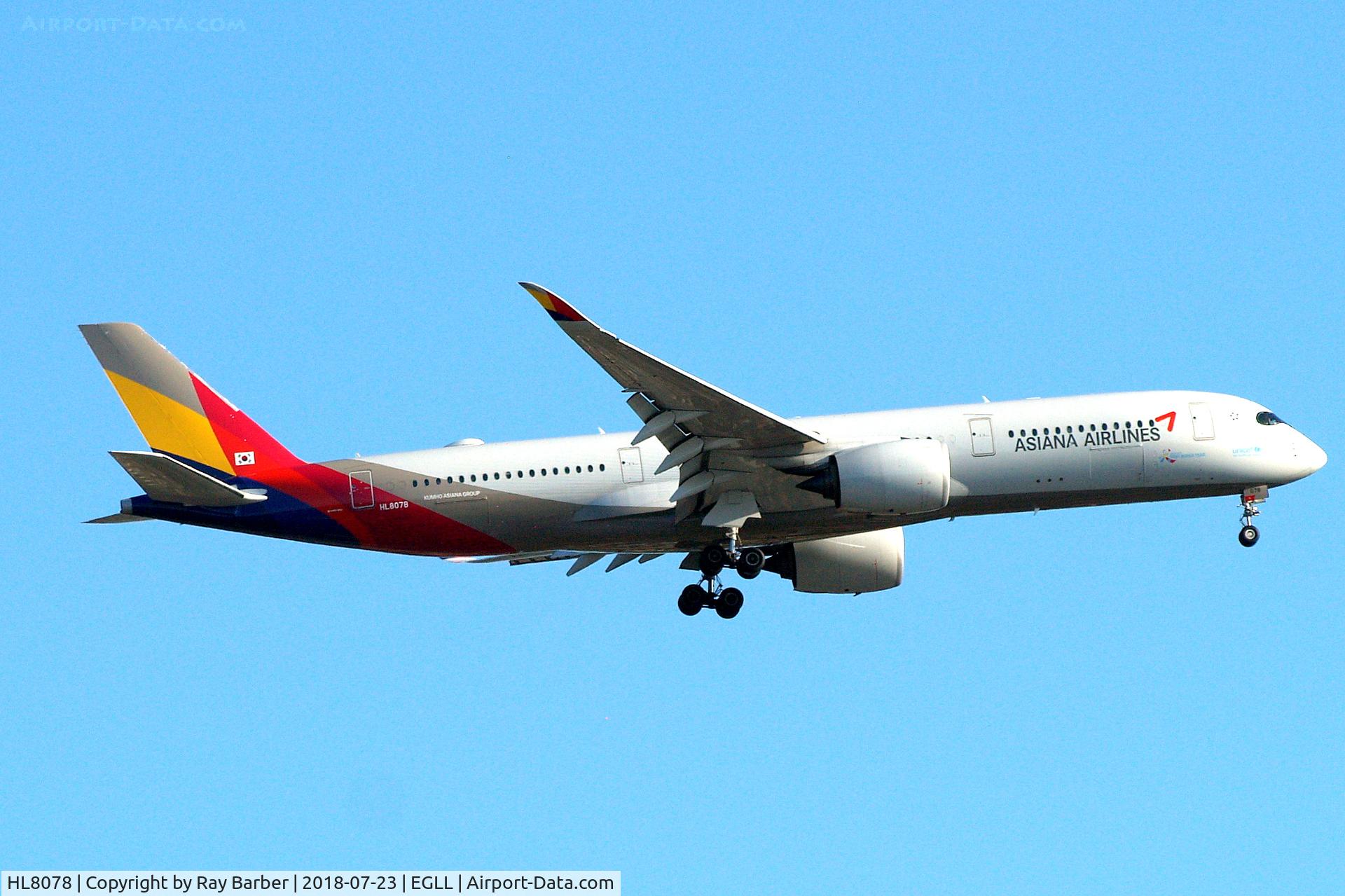 HL8078, 2017 Airbus A350-941 C/N 094, HL8078   Airbus A350-941 [094] (Asiana Airlines) Home~G 23/07/2018