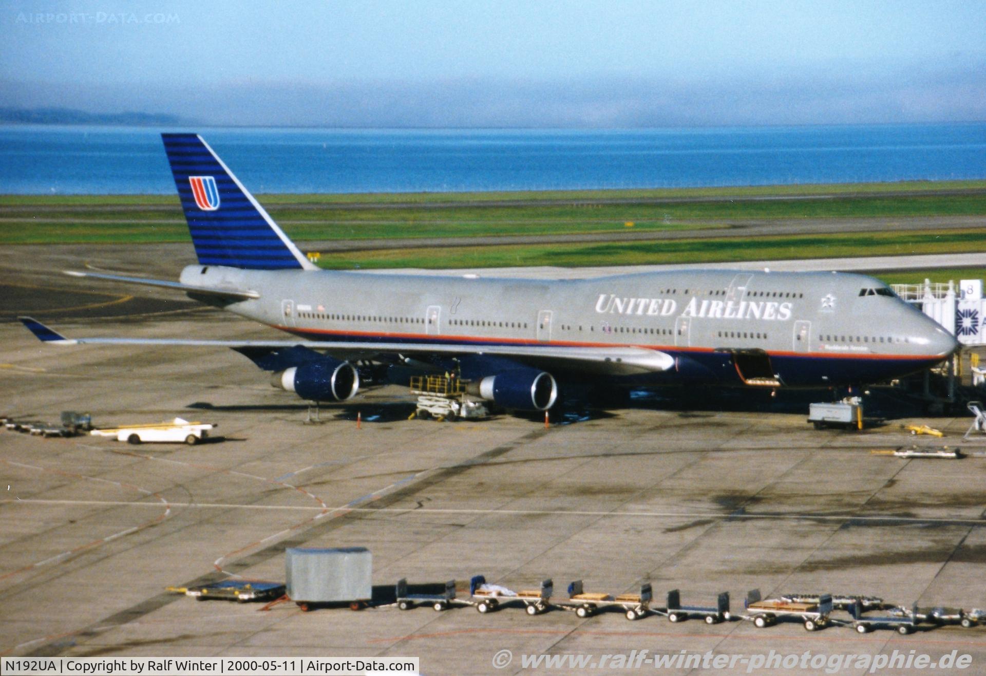 N192UA, 1993 Boeing 747-422 C/N 26881, Boeing 747-422 - UA UAL United Airlines - 26881 - N192UA - 06.2000